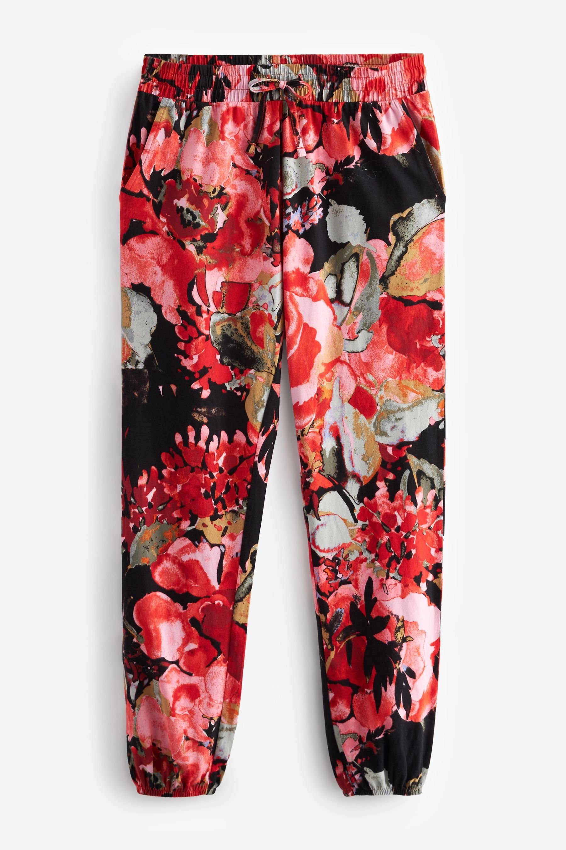 Next Baumwolle aus Floral (2 tlg) Pyjama Pyjama Khaki/Red