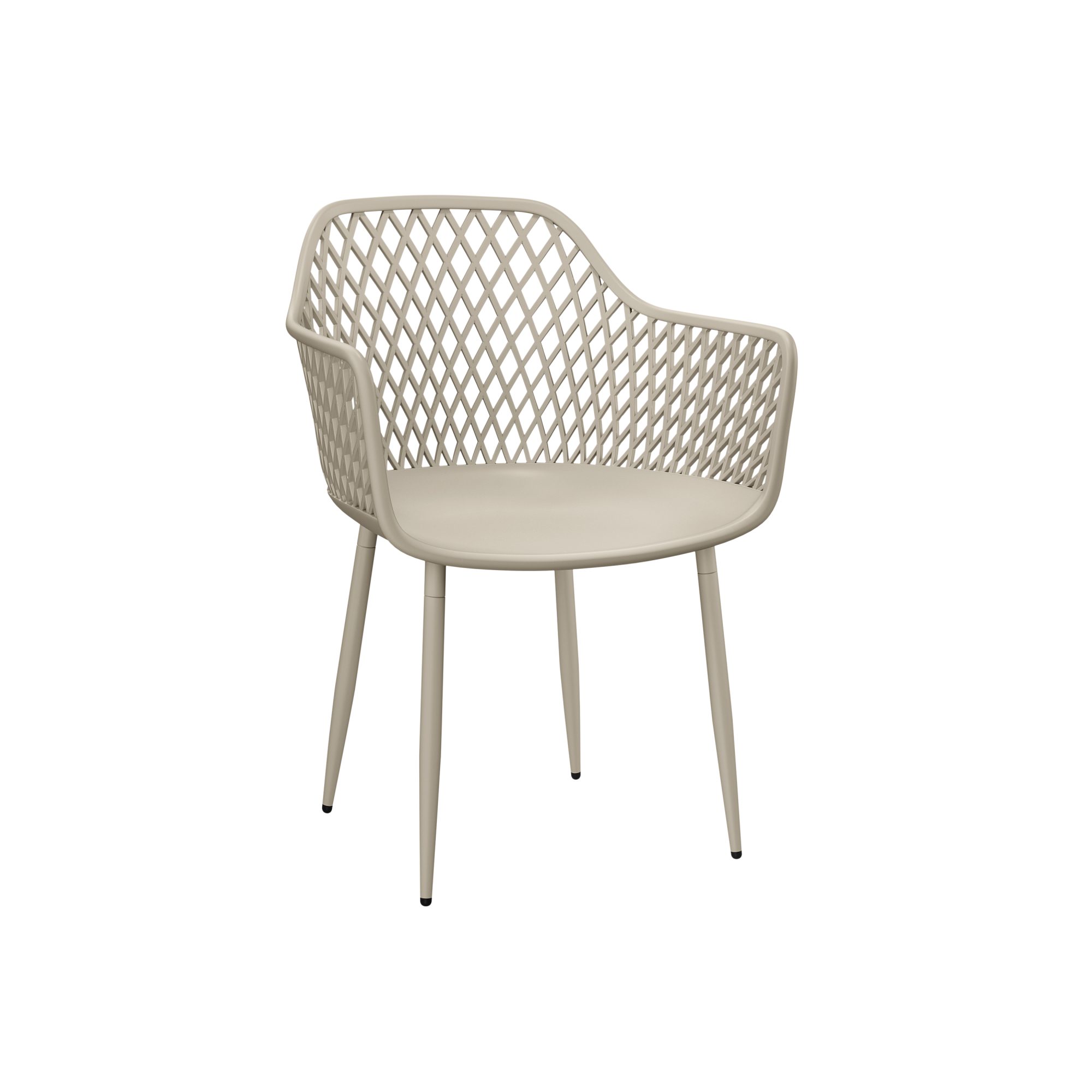 STEELSØN Gartenstuhl Quasira wetter- & UV-beständig (taupe, 2er Set, 2 St), outdoor Loungesessel mit Armlehnen, verfügbar als 2er/4er/6er Set