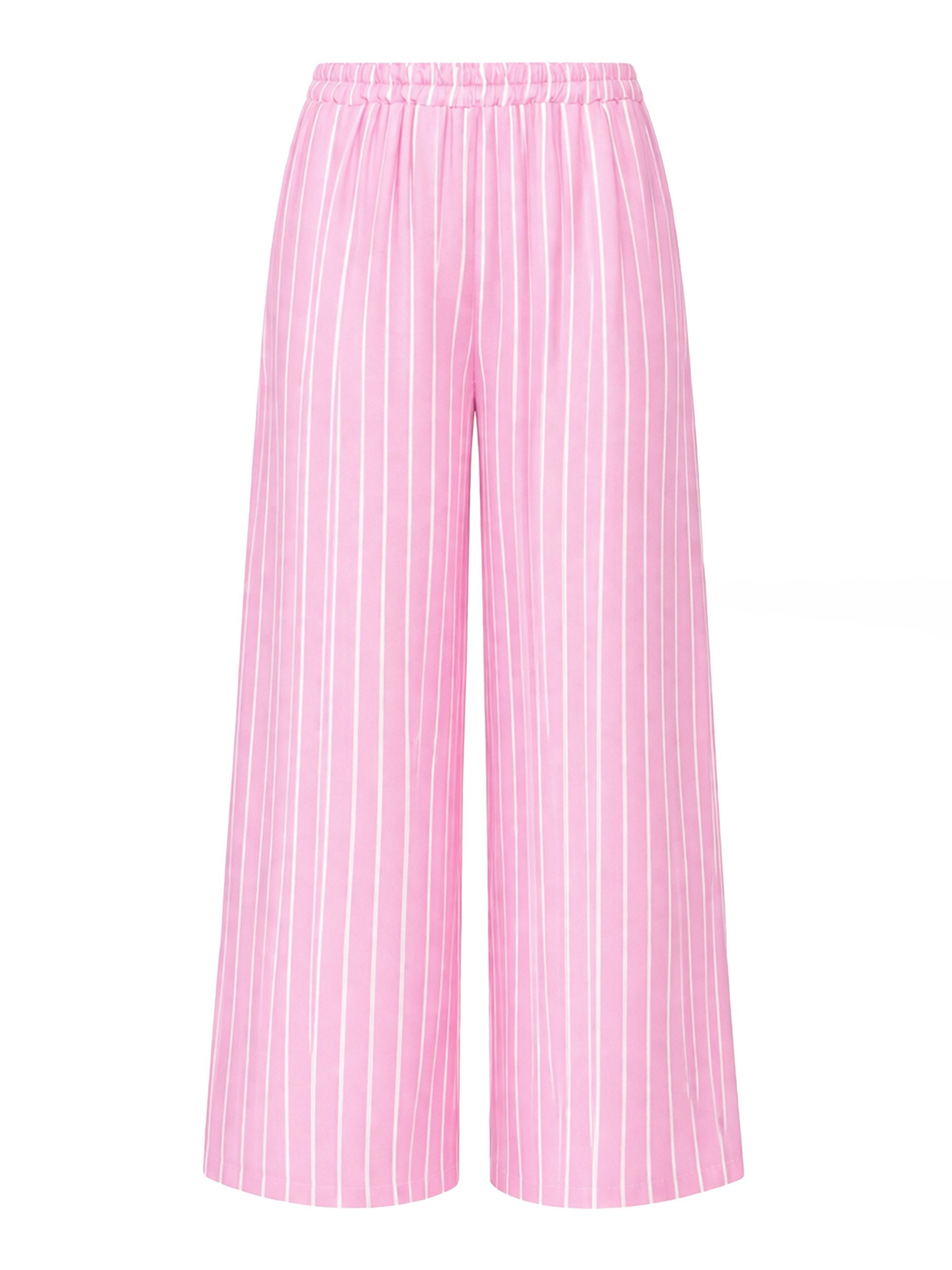 Stoffhose Gestreifte Hose mit weitem Bein Damen