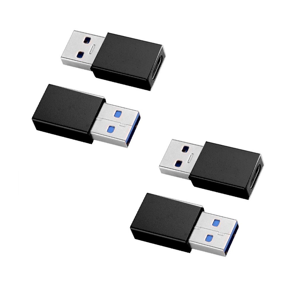 euroharry USB A 3.0 zu USB-C Typ C Laptop Desktop Adapter Konverter Anhänger-Adapter Schwarz