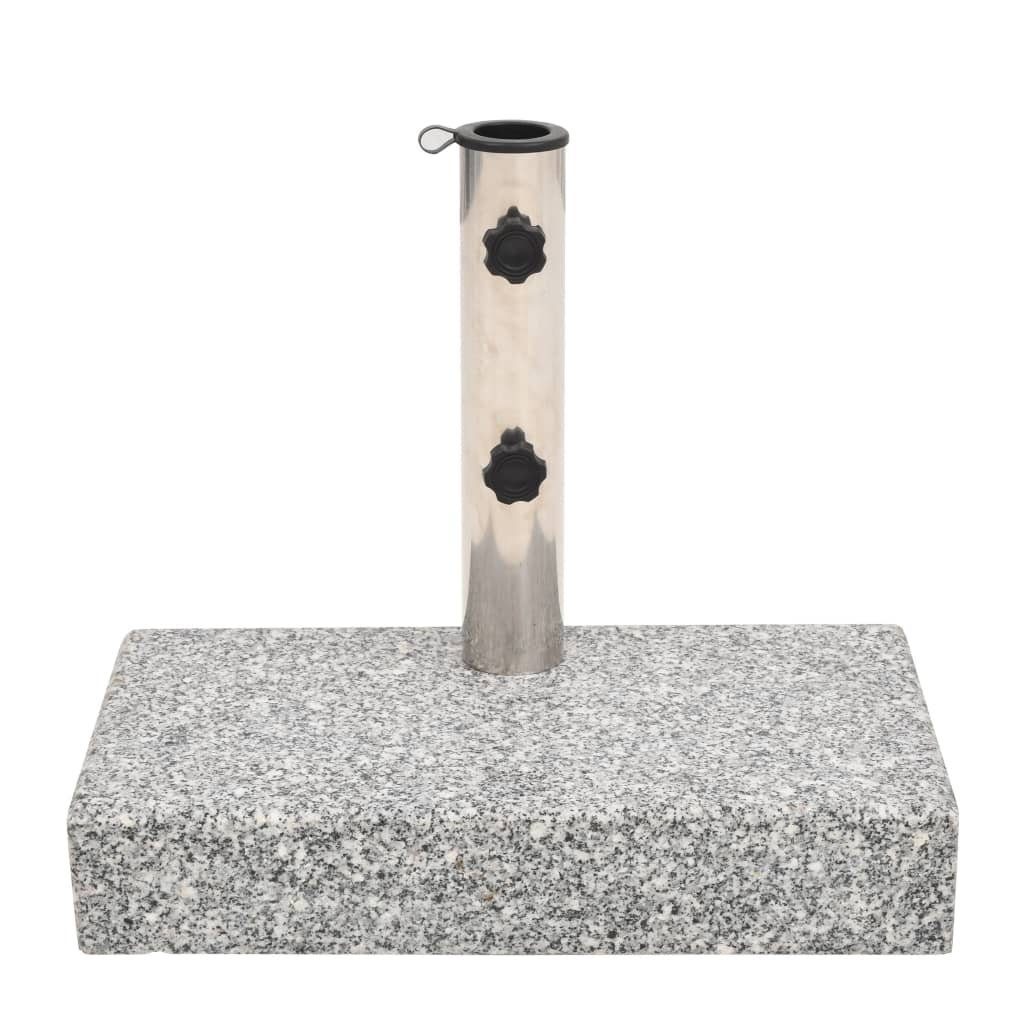 Sonnenschirmständer max. Granit/Edelstahl DOTMALL Schirmständer Stamm Rechteckig, 48mm