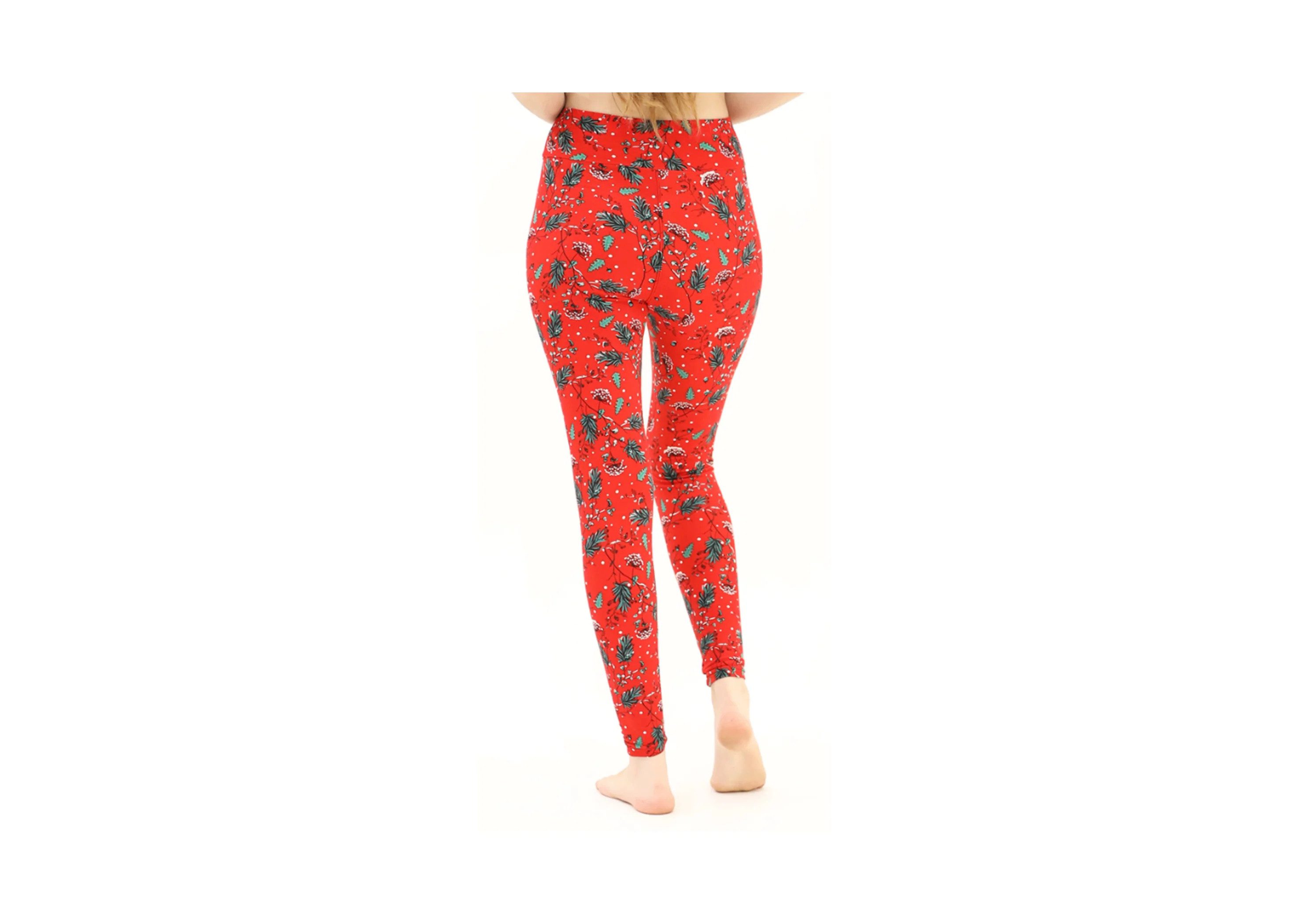 Leggings Park Leggings Super Soft Weihnachtsleggings aus weichem Stoff, Butterweiche (Diese weihnachtlich gestalteten, Leggings bringen den Winterzauber direkt zu Ihnen)