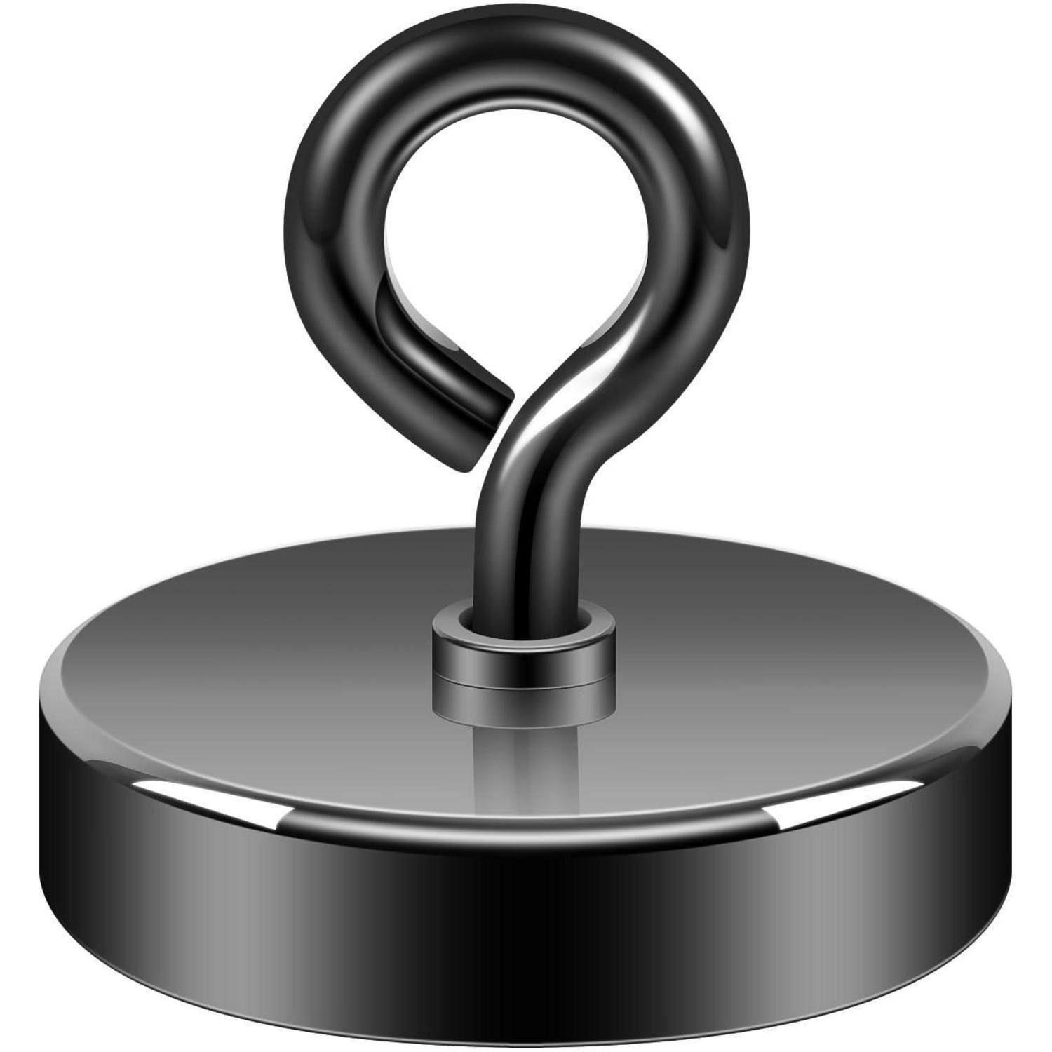 LuxusKollektion Magnet Magnet Neodym 220kg Stark Fischen 63.5mm Schwarz