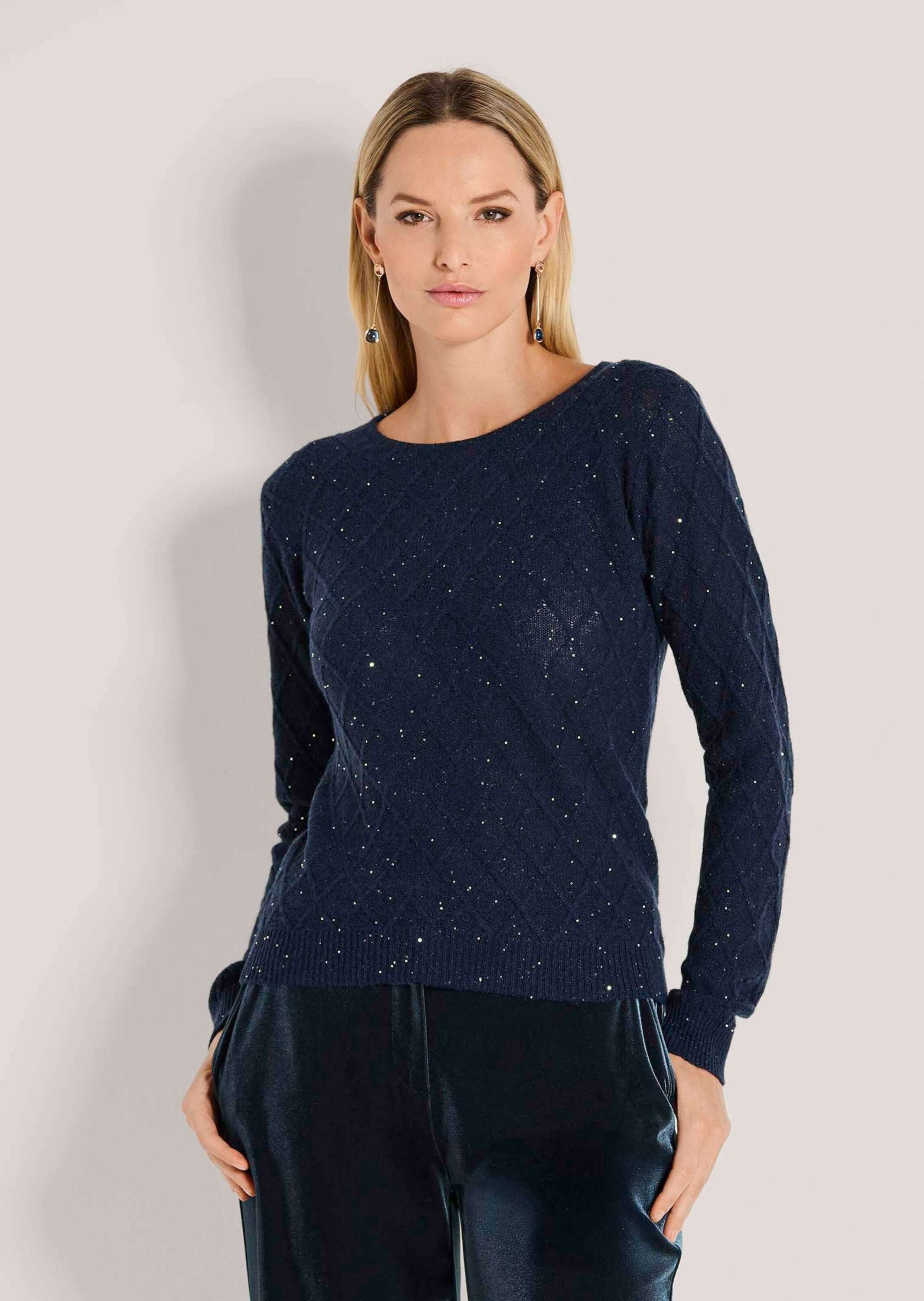 MADELEINE Strickpullover Schicker Kaschmirpullover mit Glanzeffekt Wollpull günstig online kaufen