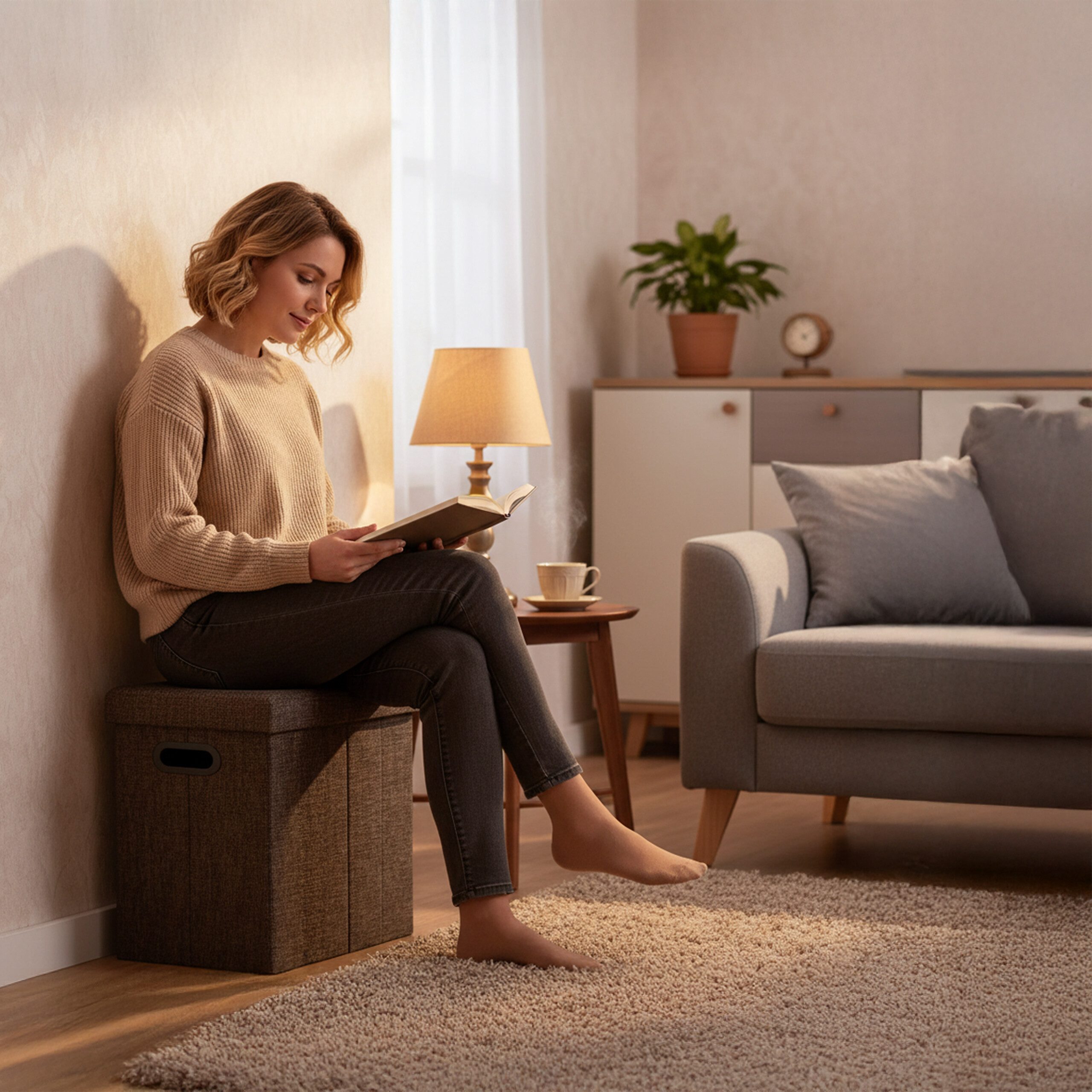 relaxdays Sitzhocker Faltbarer Sitzhocker, braun günstig online kaufen