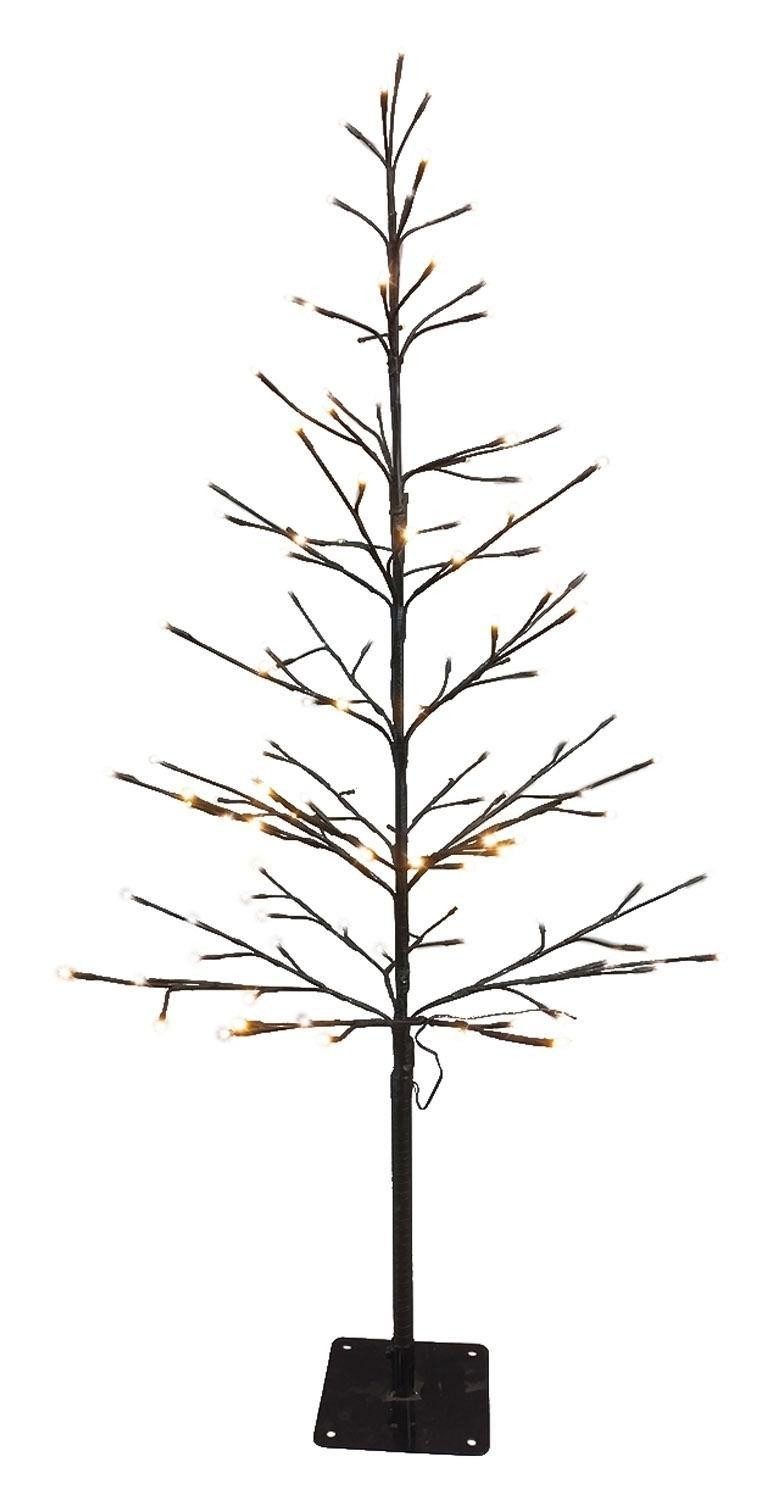 HIT Trading Künstlicher Weihnachtsbaum LOTI, H 120 cm, Schwarz, Kunststoff, Metall, 120 LEDs