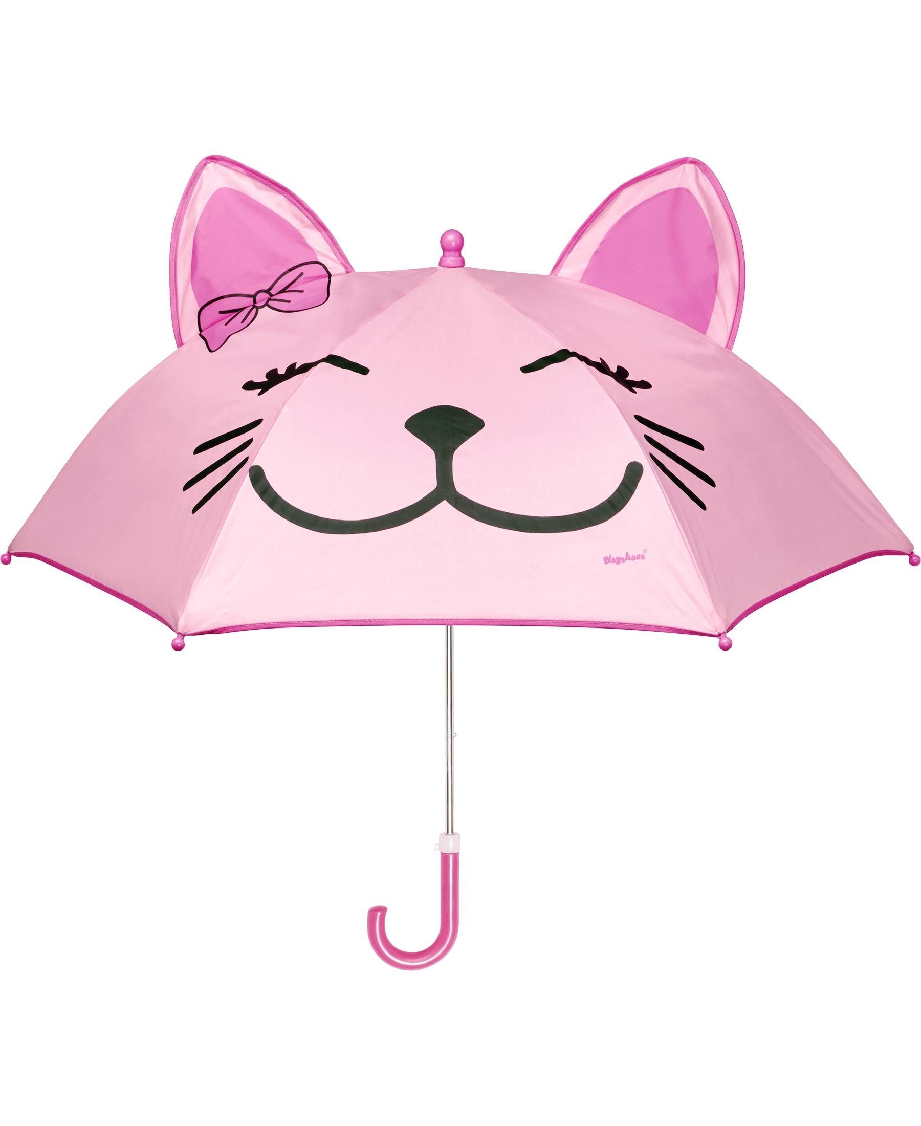 Playshoes Stockregenschirm Regenschirm Katze, Ergonomisch geformter Griff