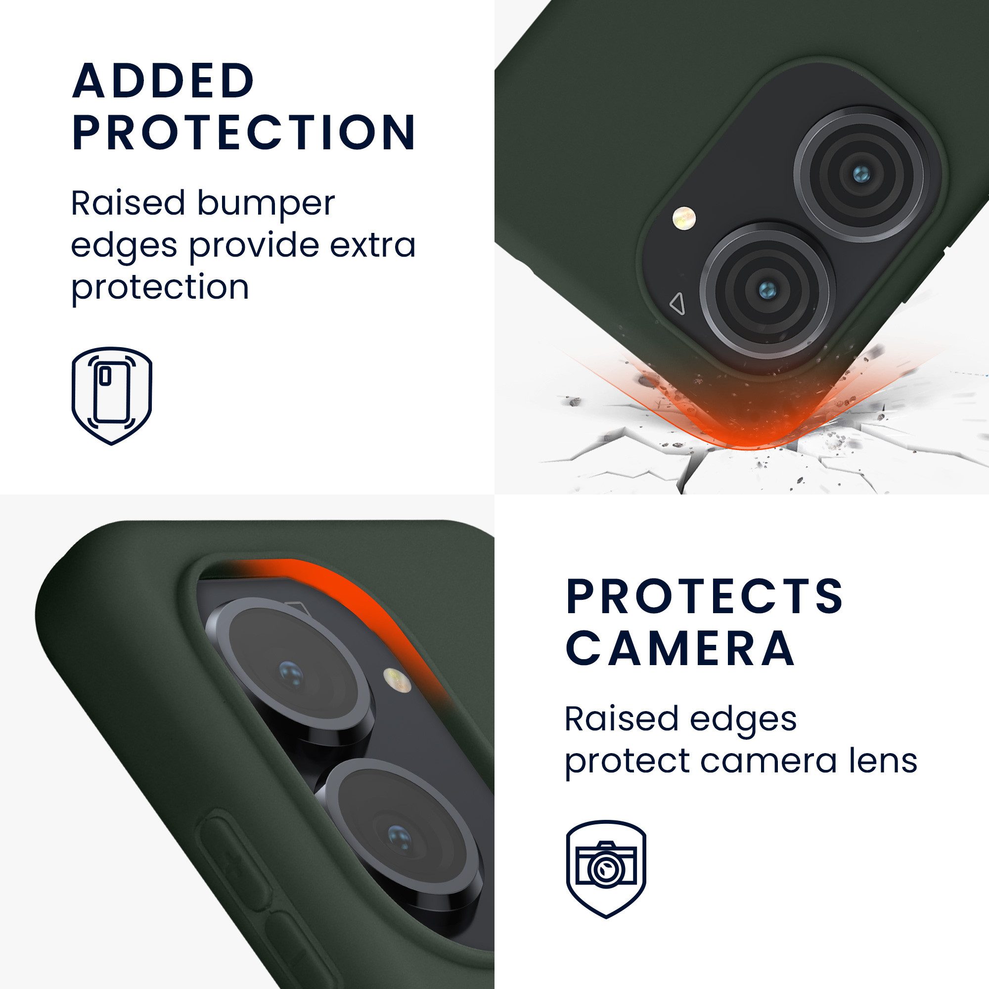 kwmobile Handyhülle Hülle für ASUS Zenfone 10 / Zenfone 9, Hülle Silikon - Soft Handyhülle - Handy Case Cover