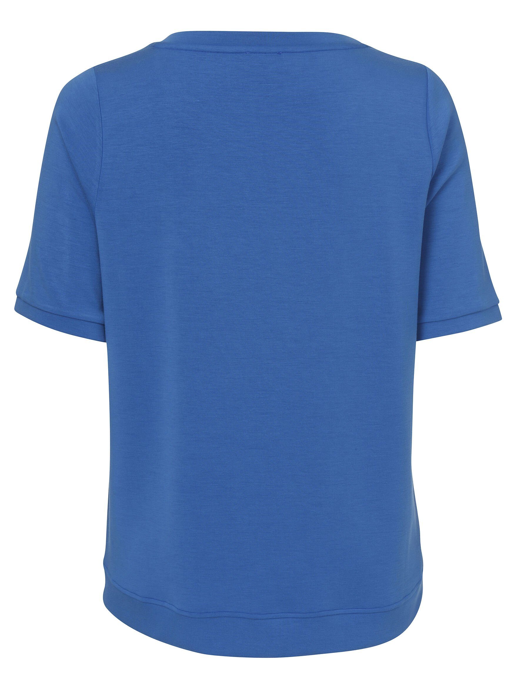 VIA APPIA Rundhalsshirt mit DUE Rundhalsausschnitt blau