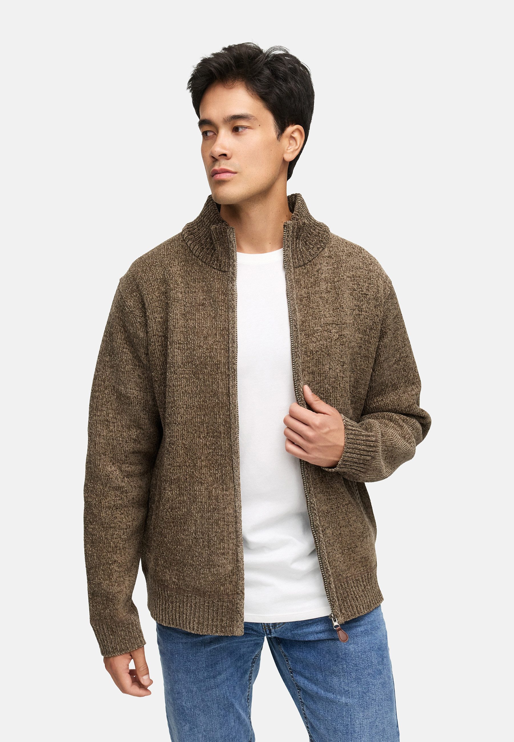 Indicode Strickjacke Herren INFilion Herrenstrickjacke Strickjacke mit hohe günstig online kaufen
