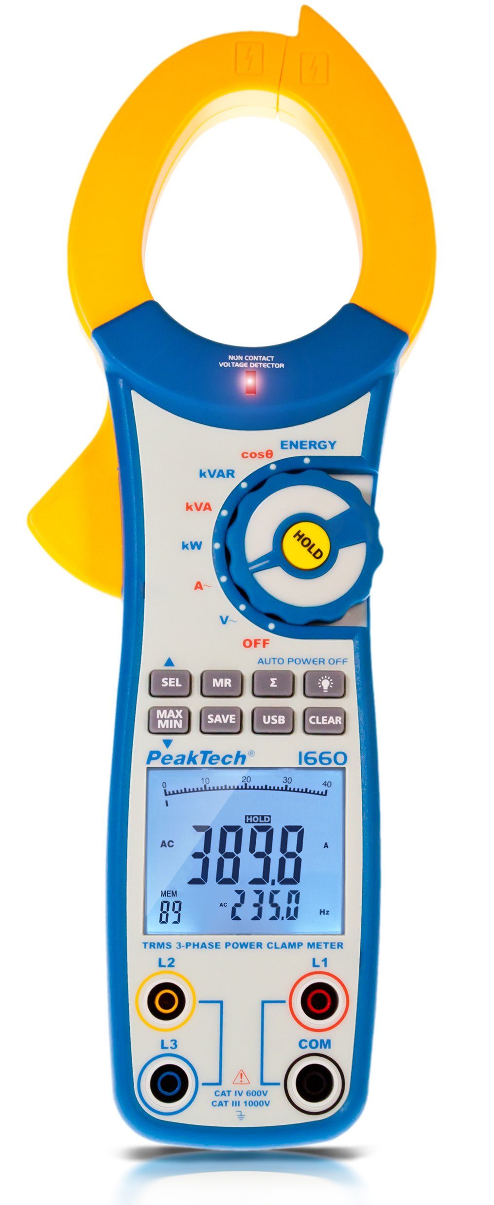 PeakTech Strommessgerät PeakTech 1660: Stromzangenamperemeter ~ 1000 A AC mit True RMS, 1-tlg.