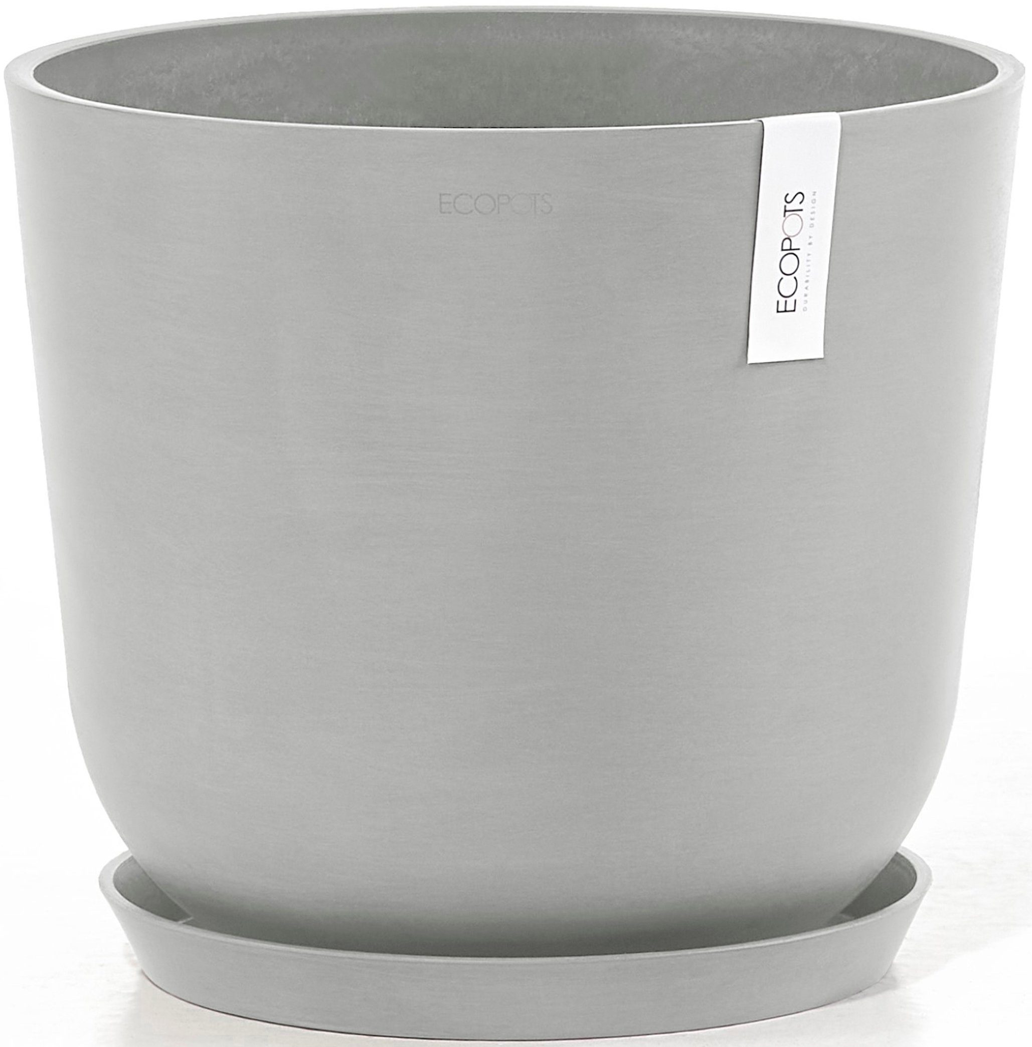 Blumentopf Oslo 35 + Wassersystem Weißgrau