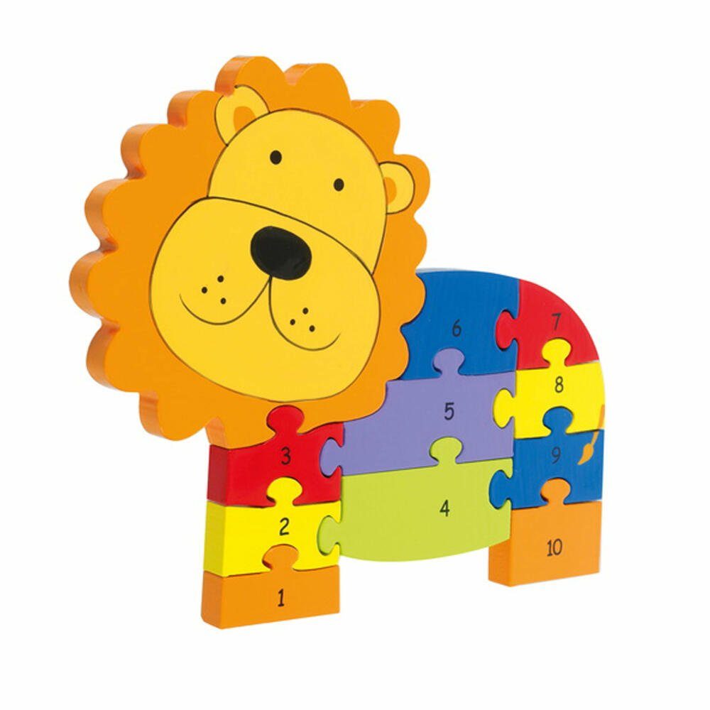 Nici Konturenpuzzle Zahlenpuzzle Löwe, 11 Puzzleteile