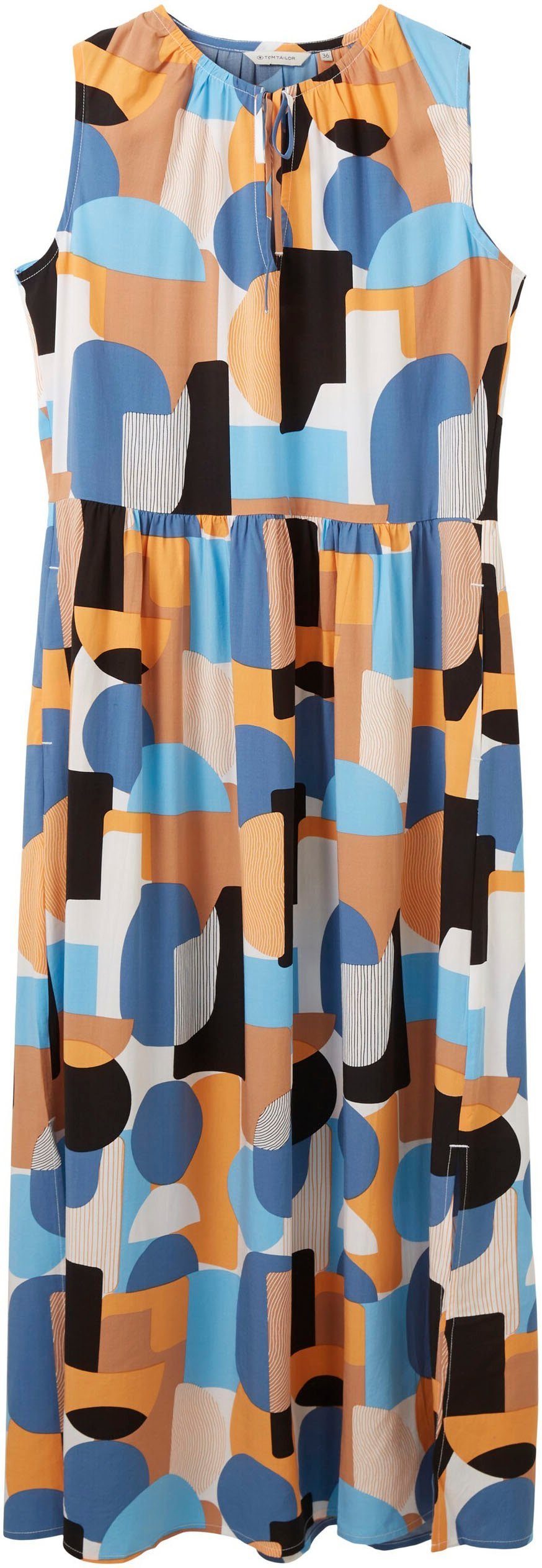 TOM TAILOR retro Volantkleid abstract shapes