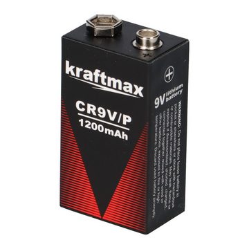 kraftmax 5x Kraftmax Lithium 9V Block Hochleistungs- Batterien für Rauchmelder Batterie