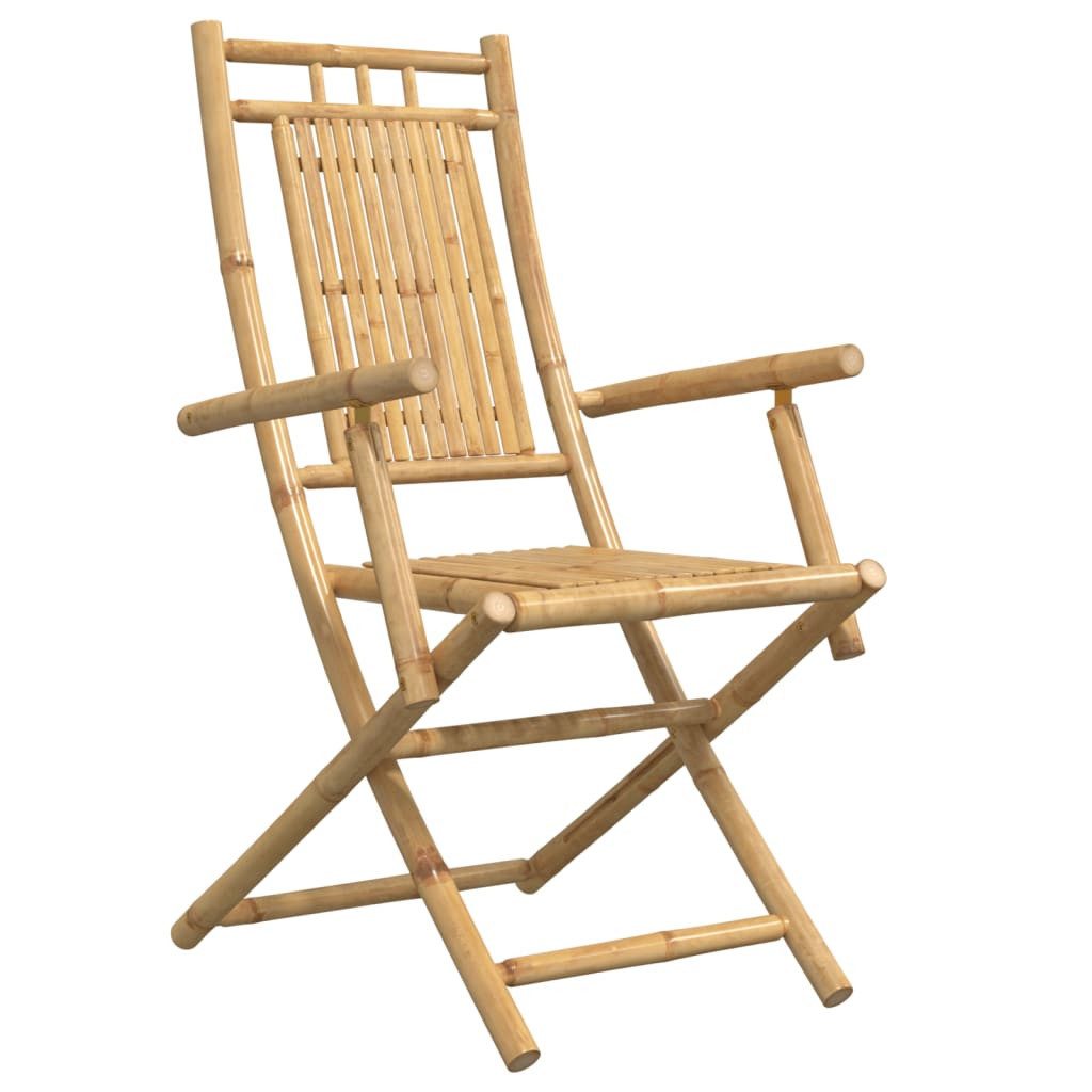 vidaXL Gartenstuhl Klappstühle, 4 Stück, 53 x 66 x 99 cm, Bambus (4 St), Klappstühle, 4 Stück, 53 x 66 x 99 cm, Bambus