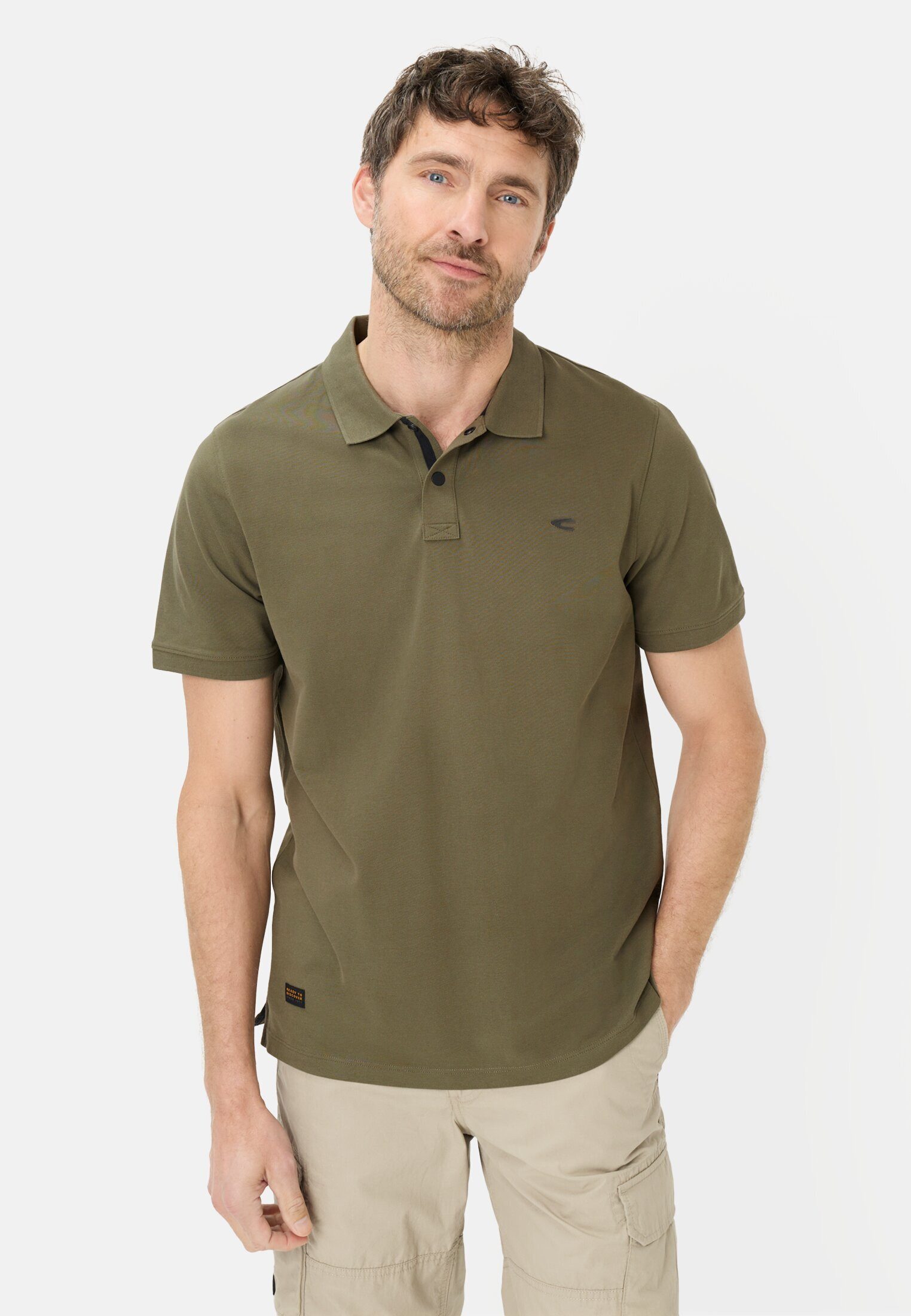 camel active Poloshirt Poloshirt mit Kontrastdetails Kurzarm Shirts_Poloshirt