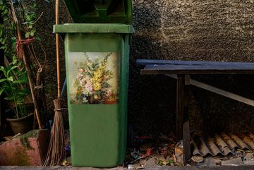 MuchoWow Wandsticker Große Vase mit Blumen - Josep Mirabent - Gemälde (1 St), Mülleimer-aufkleber, Mülltonne, Sticker, Container, Abfalbehälter