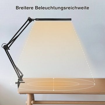 Randaco LED Schreibtischlampe LED Tischlampe Büroleuchte Klemmleuchte Beleuchtung Dimmbar 10W