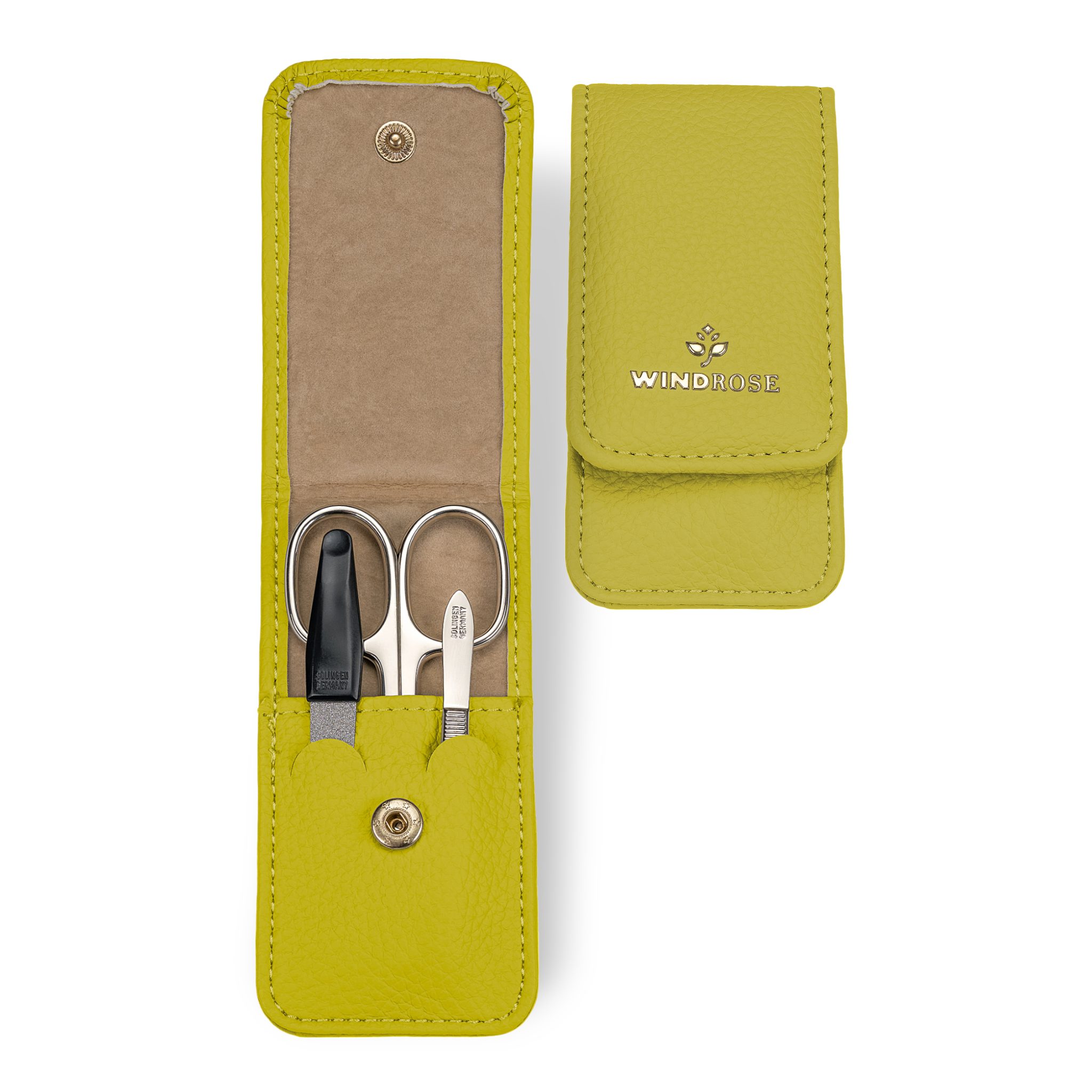 WINDROSE Maniküre-Etui 3-teiliges Maniküretui Aurora, Bestückung aus dem Hause Becker/Solingen