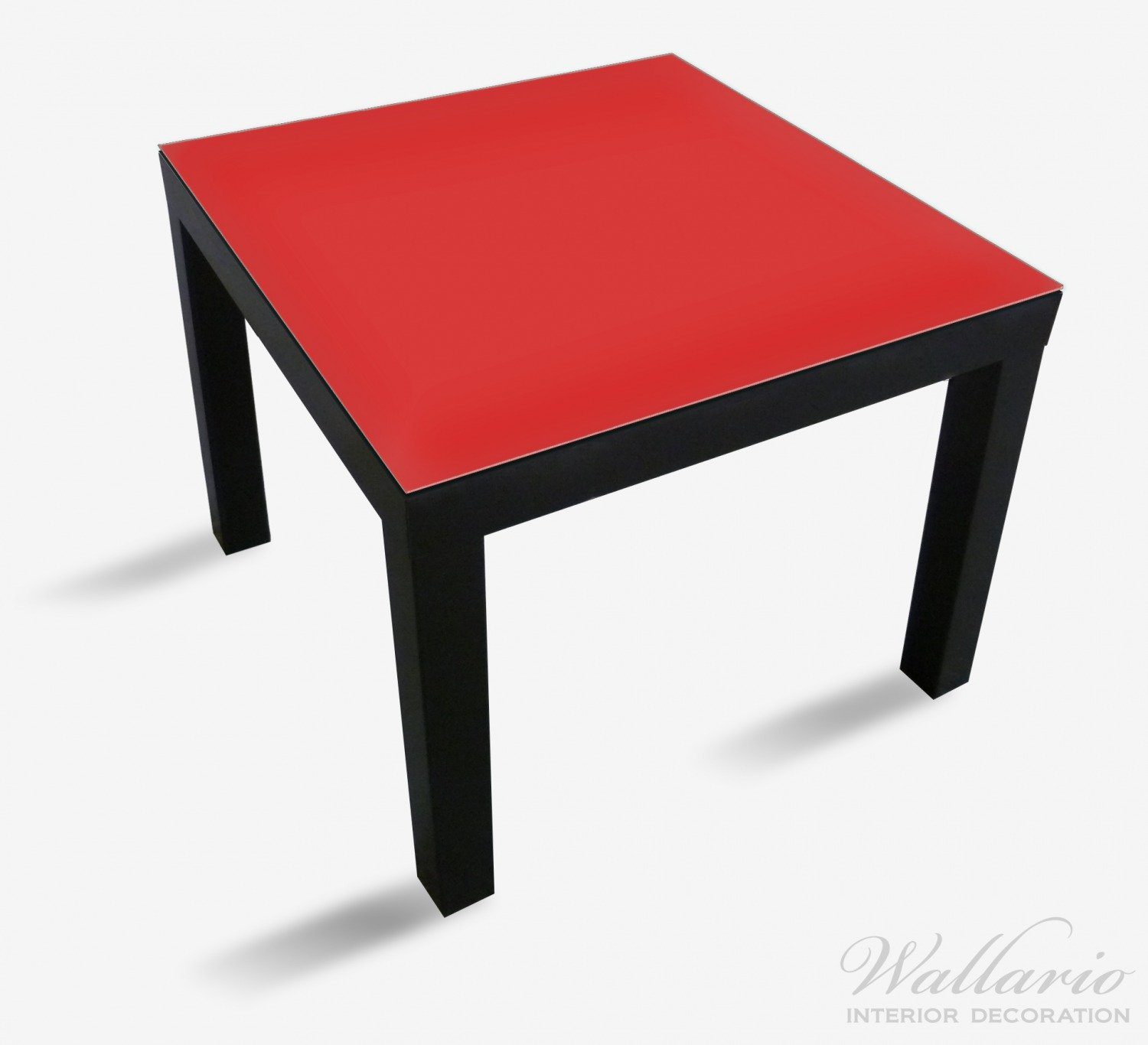 Lack St), Wallario Ikea Tisch für Tischplatte (1 geeignet Rot