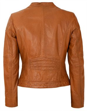 Gipsy Lederjacke GGCharlee Echtleder Damen Lederjacke Lammnappa cognac