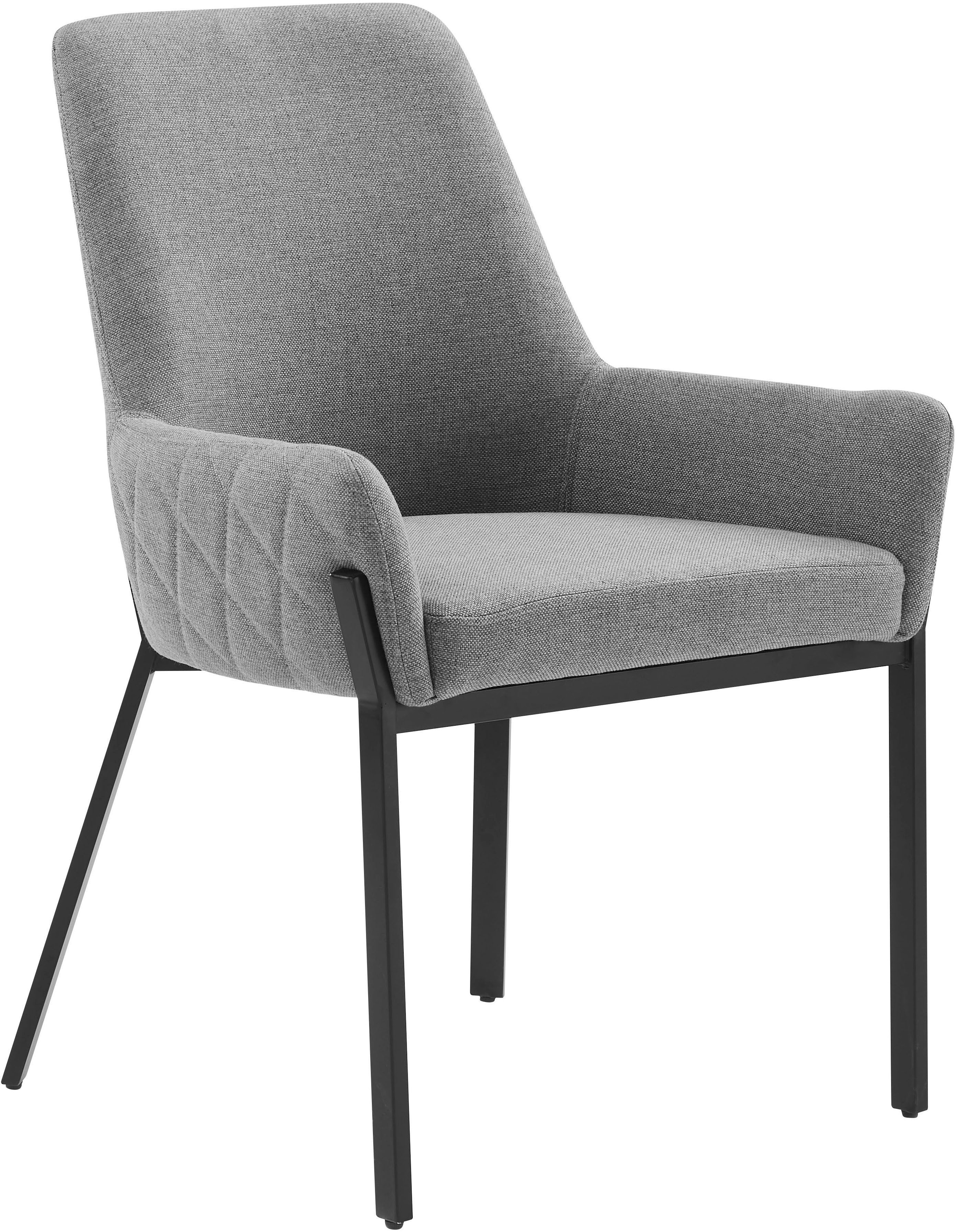 OTTO home Stuhl Lome (1 St), mit pflegeleichtem Webstoff Bezug, Metallgestell, Sitzhöhe 49 cm