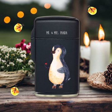 Mr. & Mrs. Panda Feuerzeug Pinguin Marienkäfer - Schwarz - Geschenk, Wunder, Lebensfreude, klein (1-St), Statement-Design