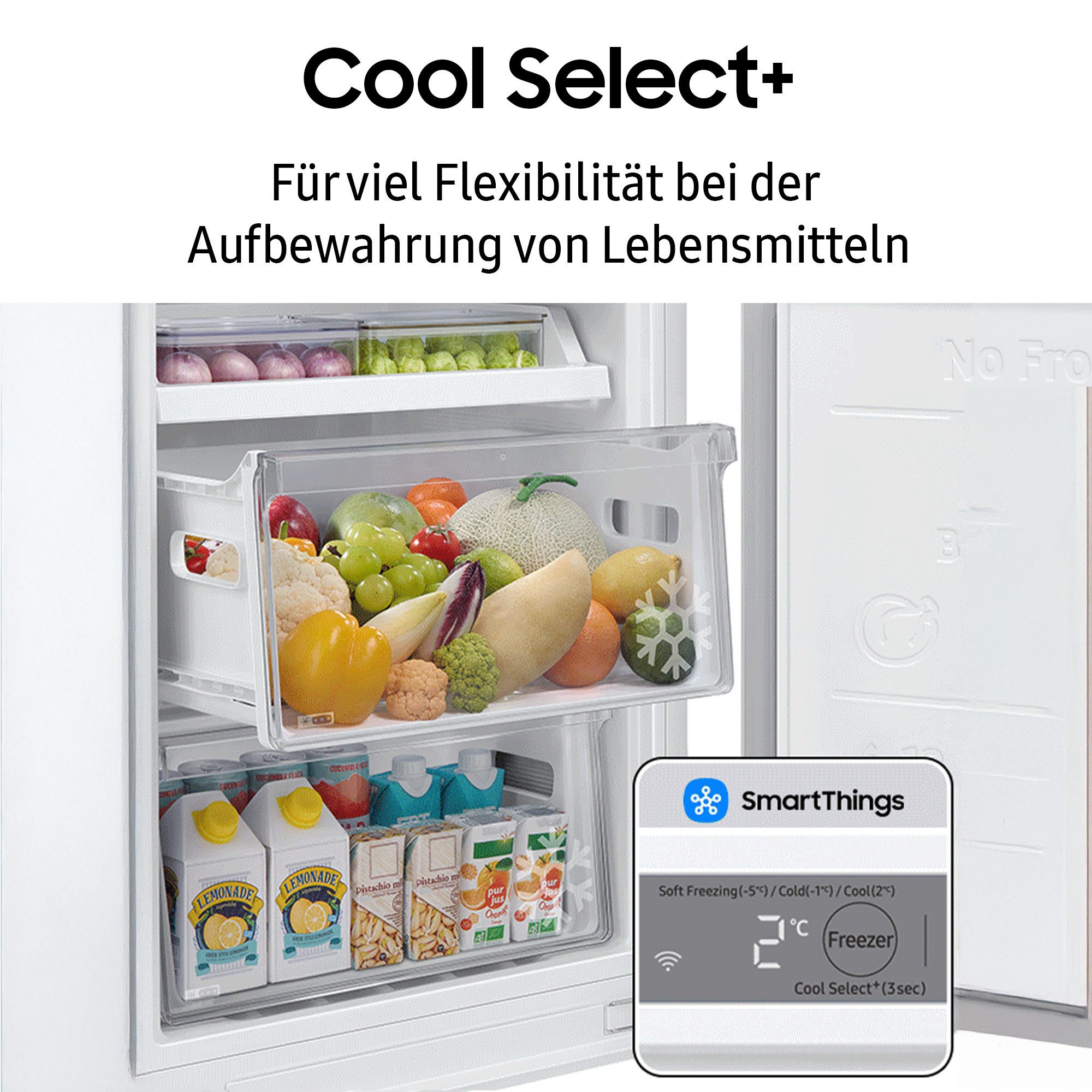 Samsung Einbaukühlgefrierkombination BRB8OF BRB80F26ACFO, 177,5 cm hoch, 54 cm breit, Optimal Fresh+ - Langanhaltende Frische für Fleisch und Fisch