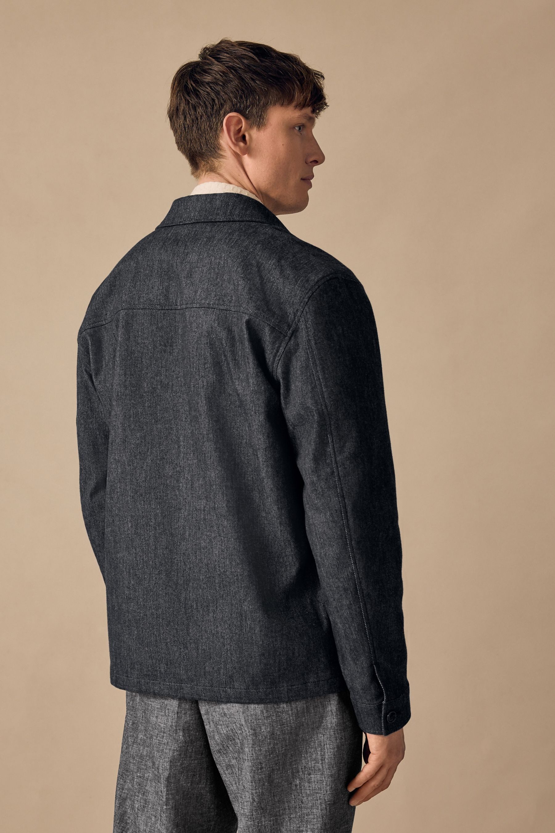 Next Sakko Anzug-Hemjacke im Denim-Look (1-tlg) günstig online kaufen