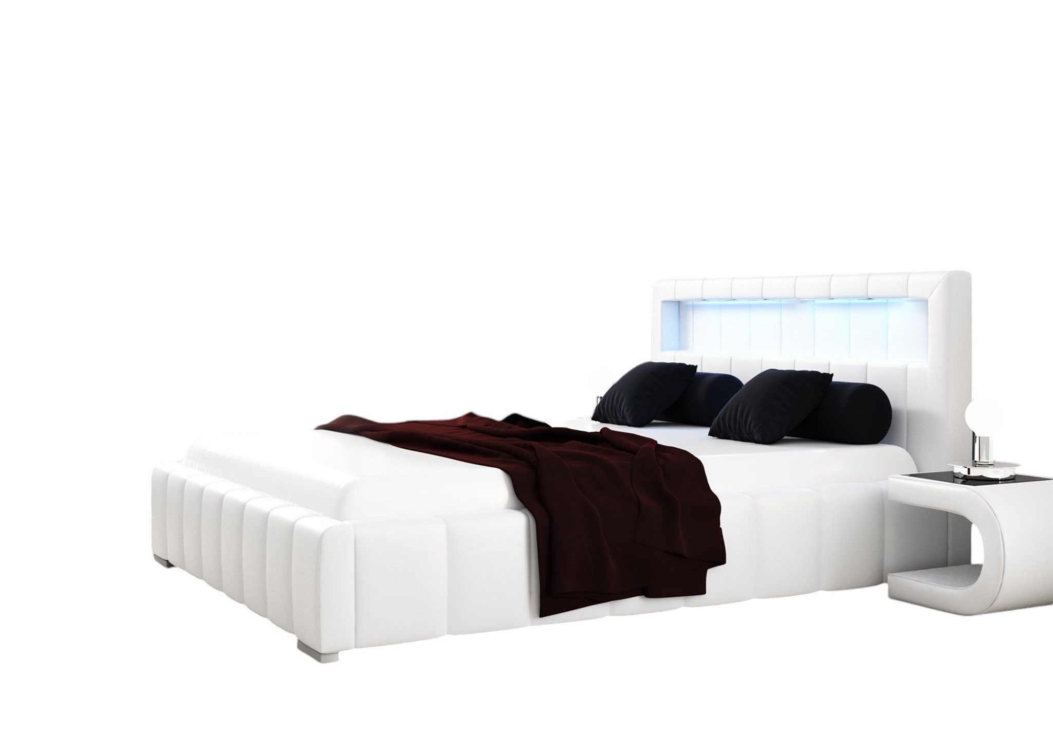 Fun Möbel Polsterbett Bett LAUGE (mit Bettkasten, mit oder ohne ...
