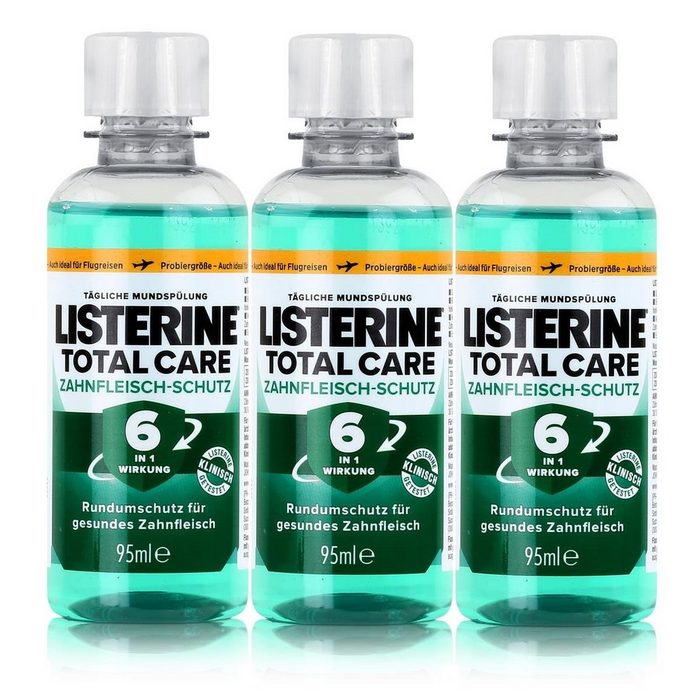 Listerine Mundspülung Listerine Total Care Zahnfleisch-Schutz 95ml Mundspülung (3er Pack)