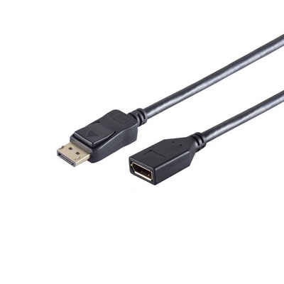 S/CONN maximum connectivity® DisplayPort 1.2 Verlängerungskabel, 4K Video-Kabel, (500 cm)