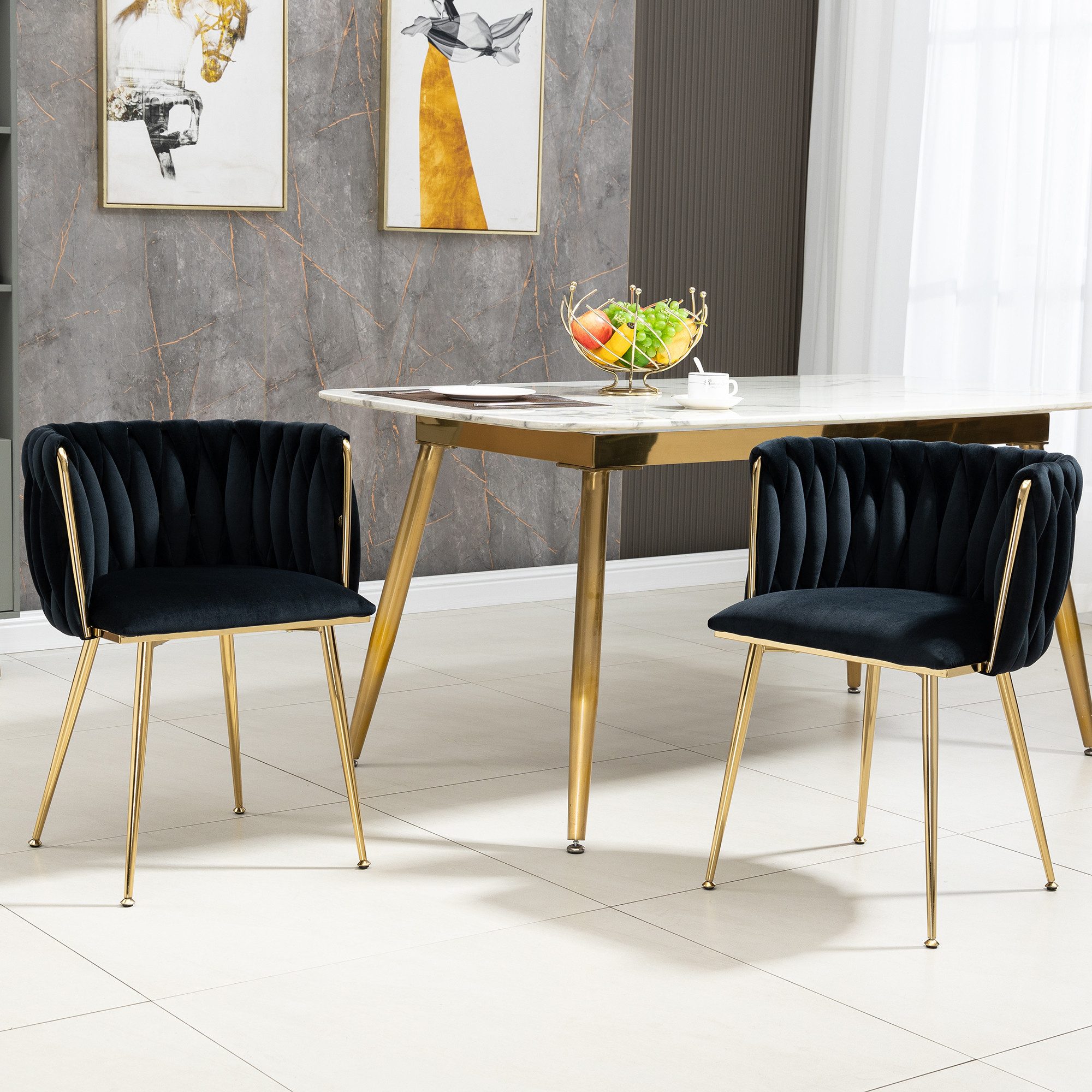 KLAM HOME Stuhl Esszimmerstuhl Polsterstuhl Wohnzimmerstuhl günstig online kaufen