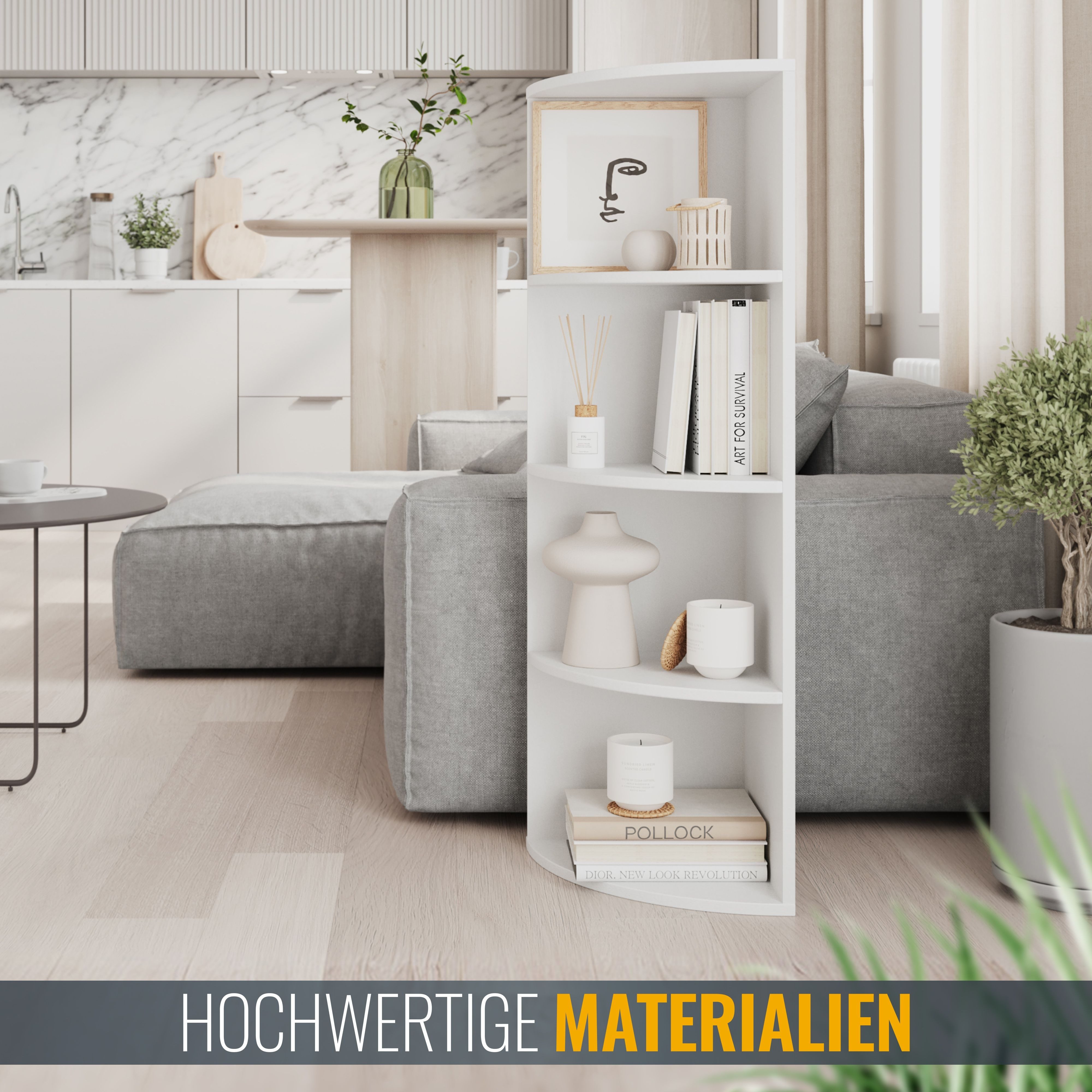 RICOO Eckregal WM058-WM, Standregal Ecke Wandregal günstig online kaufen