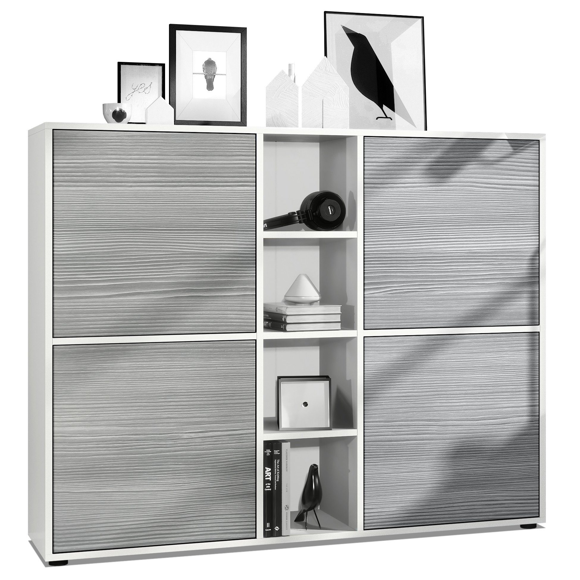 Vladon Highboard Cuba V3 (Highboard, Schrank Anrichte Cuba V3 mit 12 Fächer günstig online kaufen