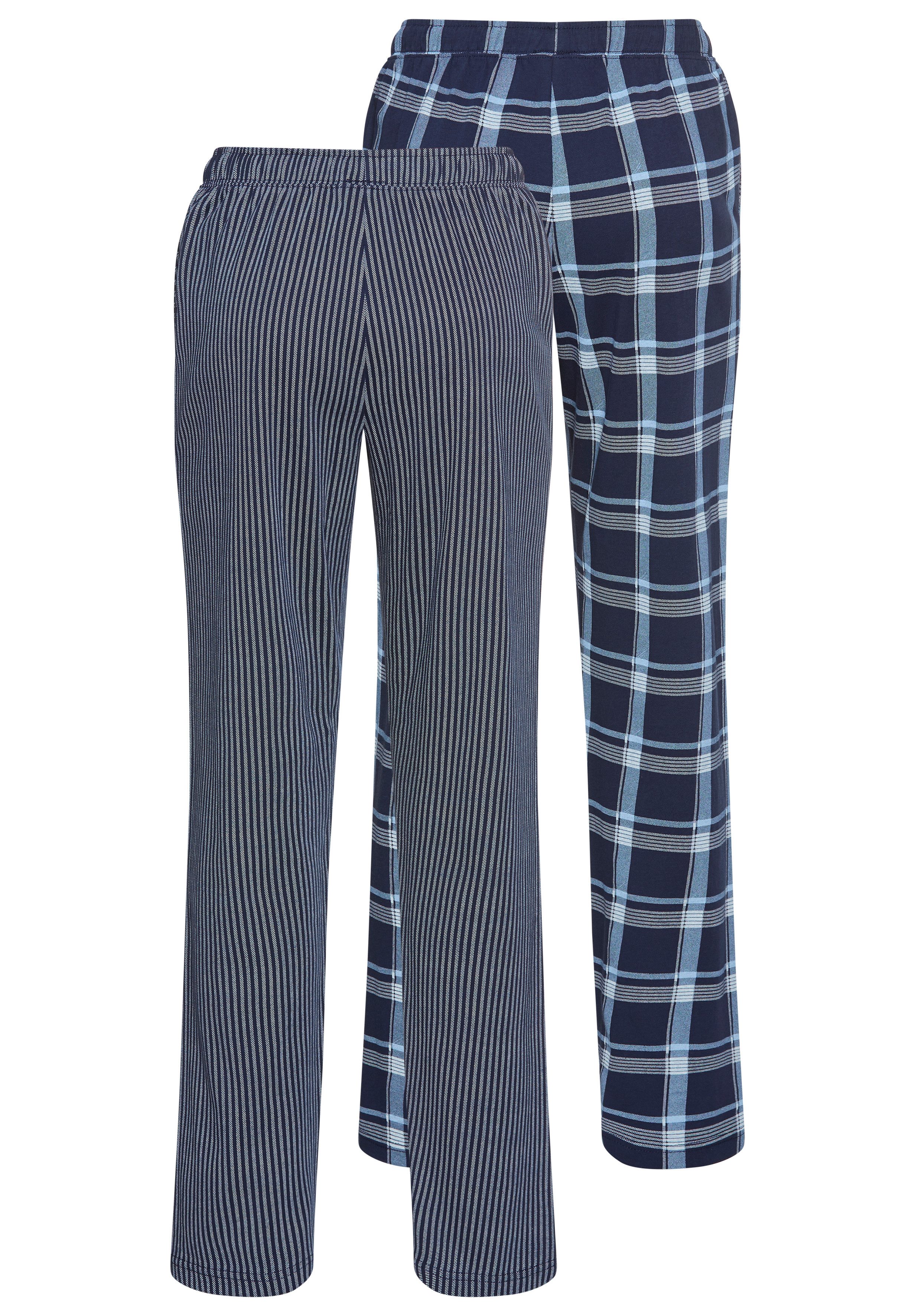 Vivance Dreams Pyjamahose (Packung, 2-tlg) mit Streifen oder Karos günstig online kaufen