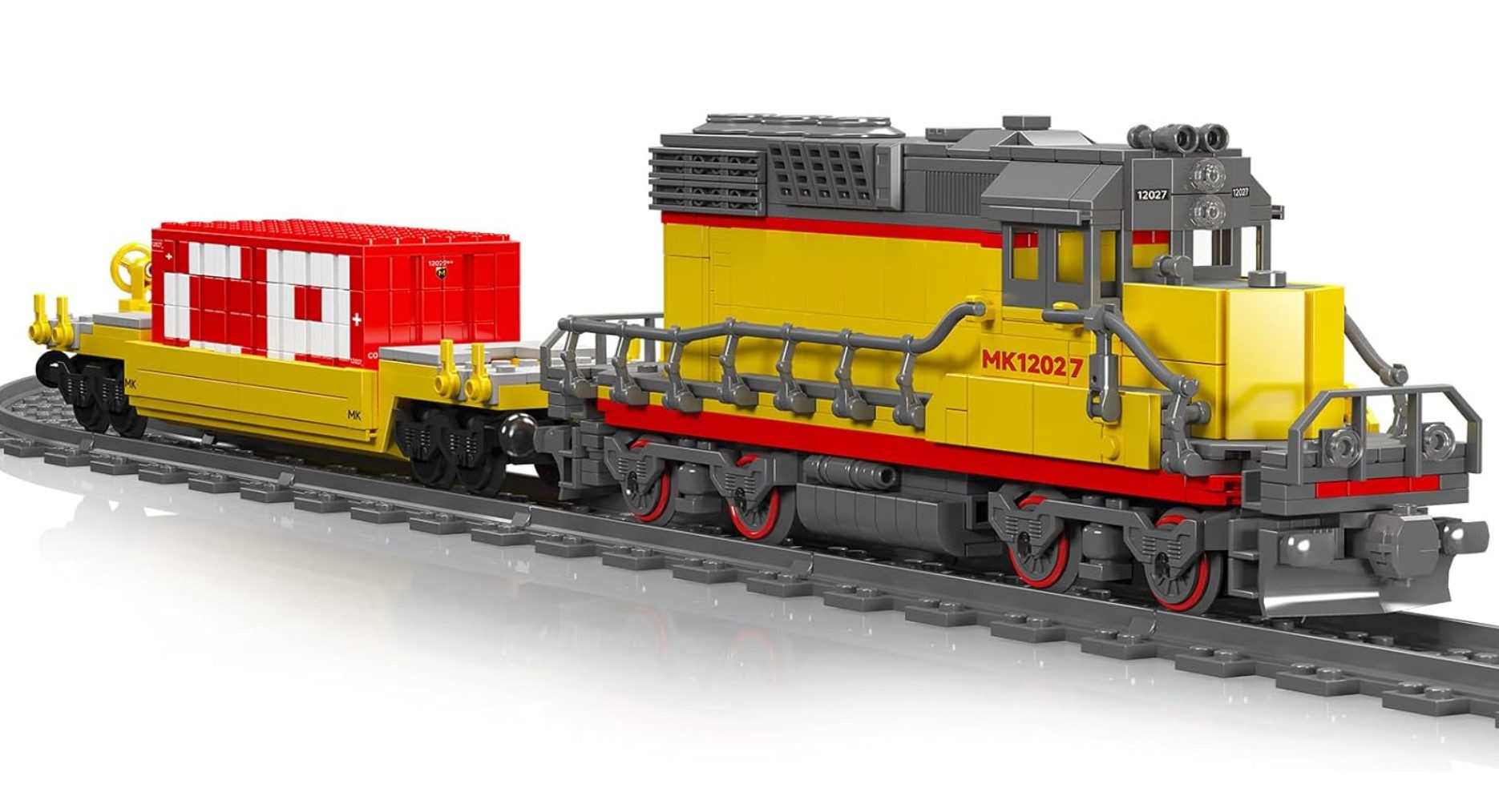 Mould King 12027 EMD SD40-2 Konstruktions-Spielset, (1170 St) – Bild 2 von 3