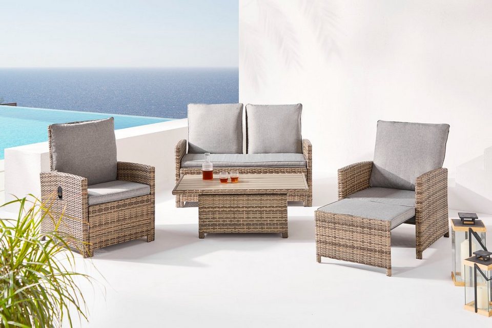 KONIFERA Gartenlounge-Set, (Set)