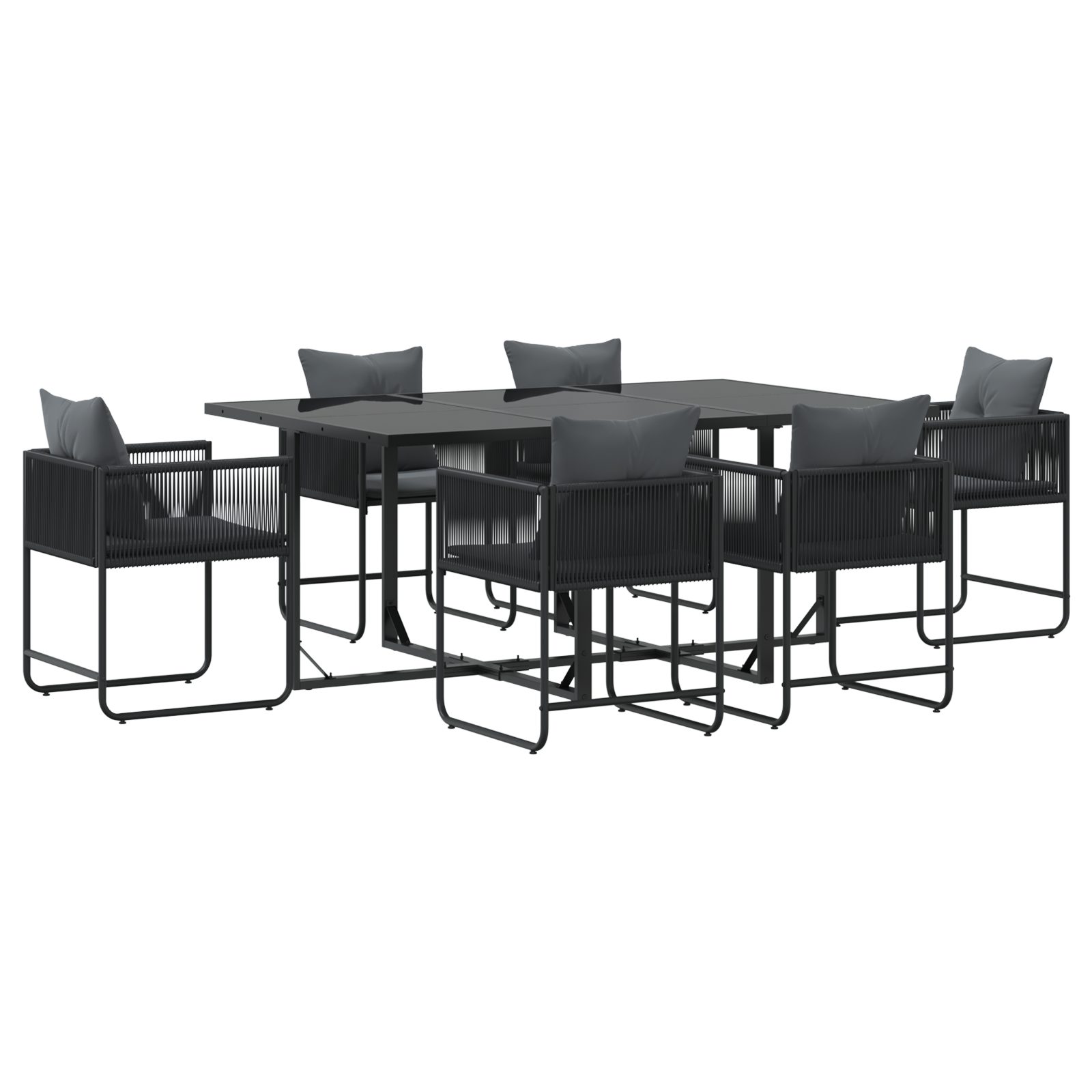 vidaXL Garten-Essgruppe 9-tlg. Garten-Essgruppe mit Kissen günstig online kaufen