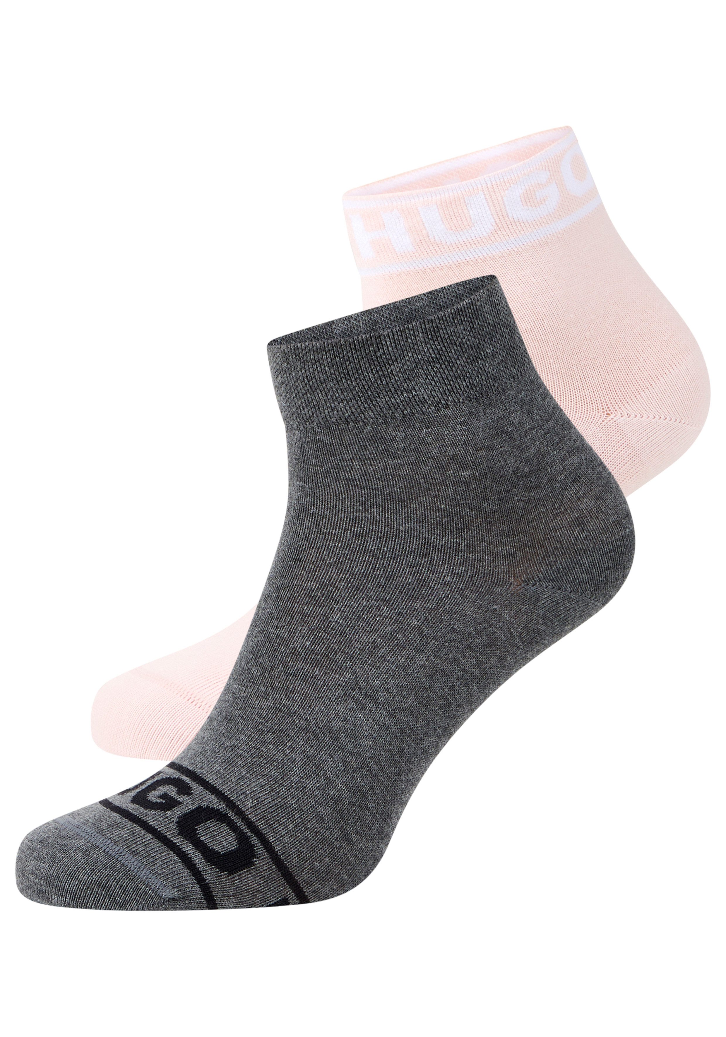 HUGO Freizeitsocken 2P SH LOGO CC W (Set, 2-Paar, 2er) mit Logobund günstig online kaufen