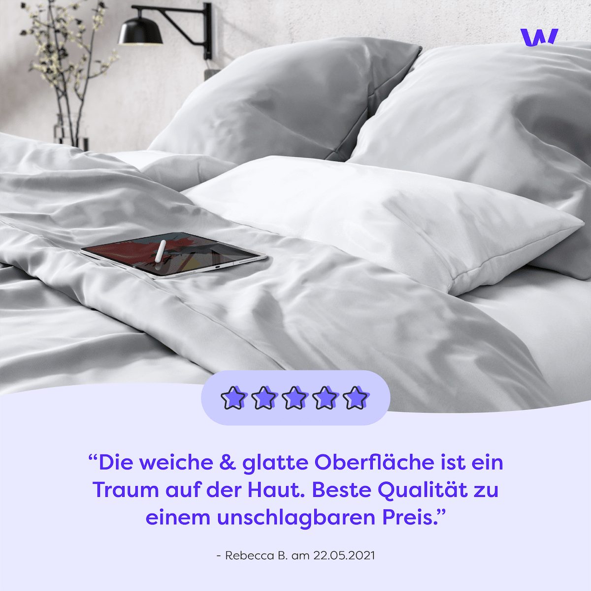 Wolkenfeld Kissenbezug Mako-Satin Baumwolle Kopfkissenbezug - günstig online kaufen