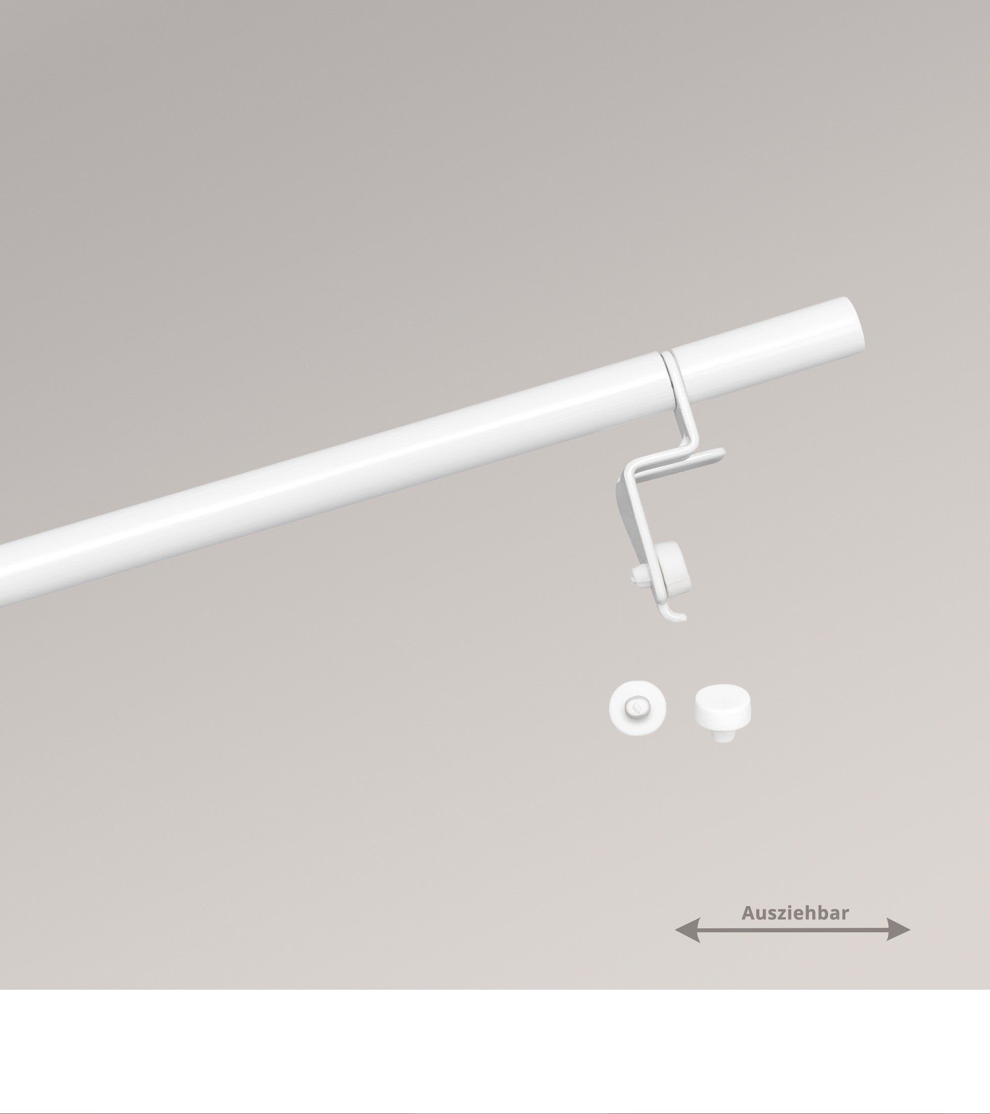 Gardinenstange Klemmstange Light, LYSEL®, L 30-50 cm