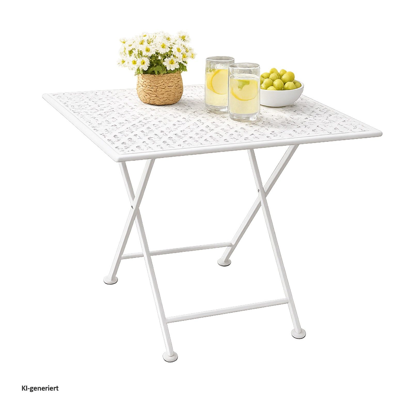 HTI-Living Gartentisch Gartentisch Solea Weiß (Stück, 1-St., 1 Gartentisch)