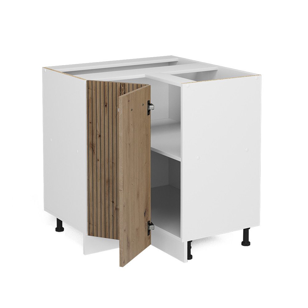 Vicco Eckunterschrank R-Line, Artisan-Eiche/Weiß, 75.6 cm, günstig online kaufen