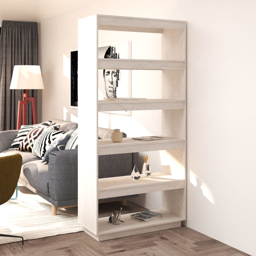 furnicato Bücherregal Bücherregal/Raumteiler Weiß 80x35x167 cm günstig online kaufen
