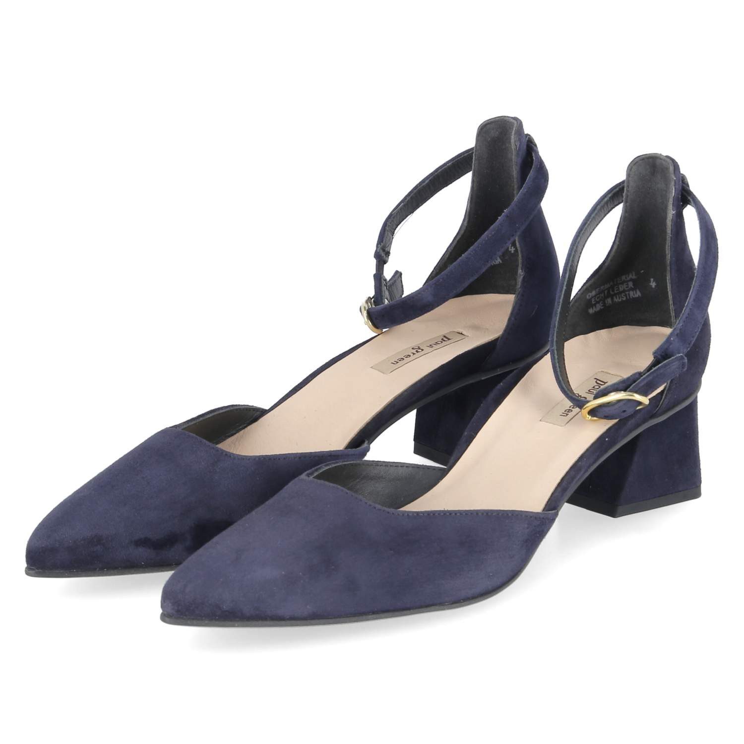 Paul Green Paul Green 3820-040 Damen Rauleder blau Keilpumps