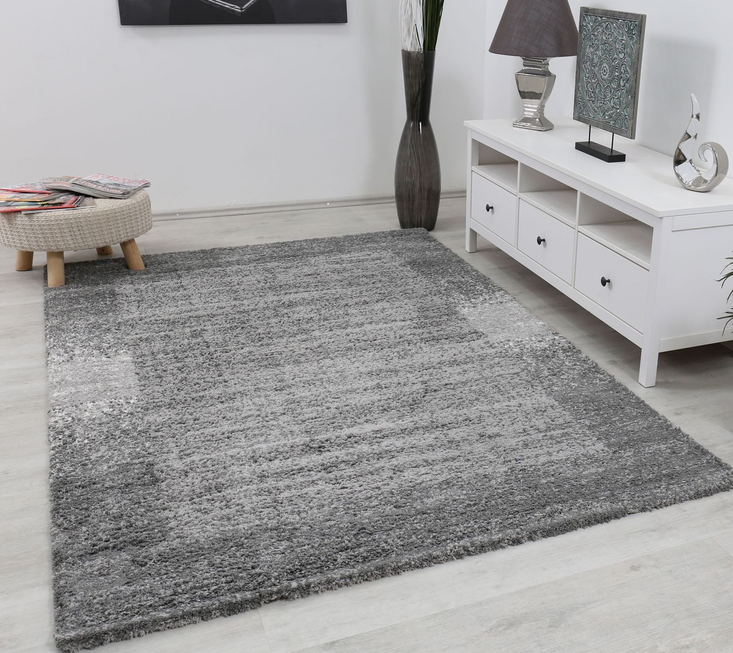 Vimoda Hochflor-Teppich Teppich Wohnzimmer Shaggy Hochflor günstig online kaufen