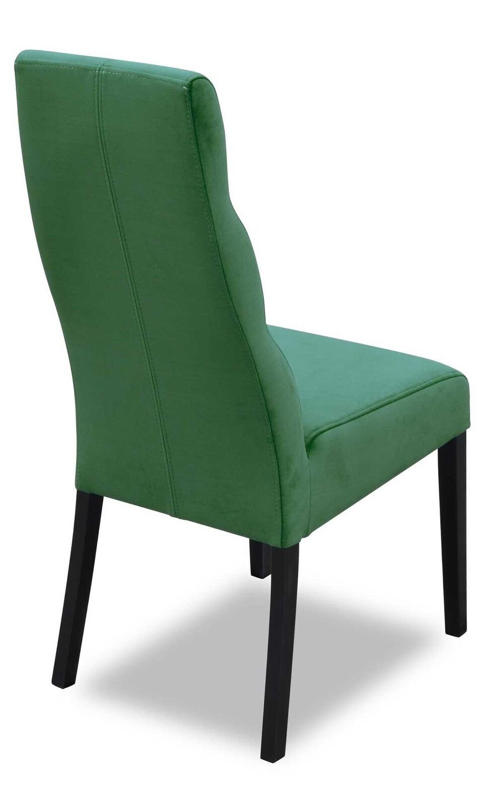 Polsterstuhl Grun Luxus Design Stuhl Stuhl Neu (1 Echtholz Esszimmer JVmoebel St) Holz Lehnstuhl