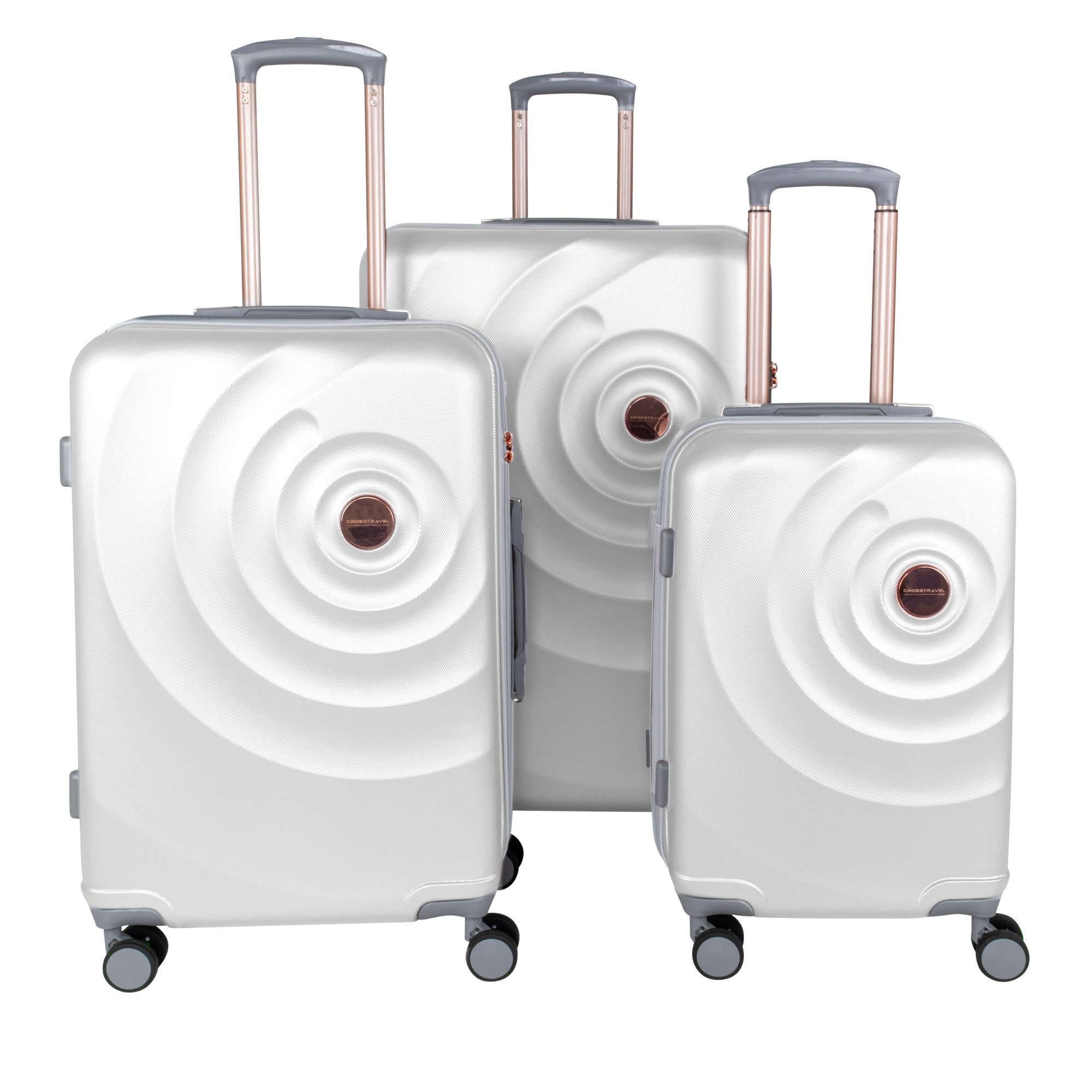 Crosstravel Kofferset Amy, 4 Rollen, (3 tlg., Hartschalen Trolley-Set), Rob günstig online kaufen